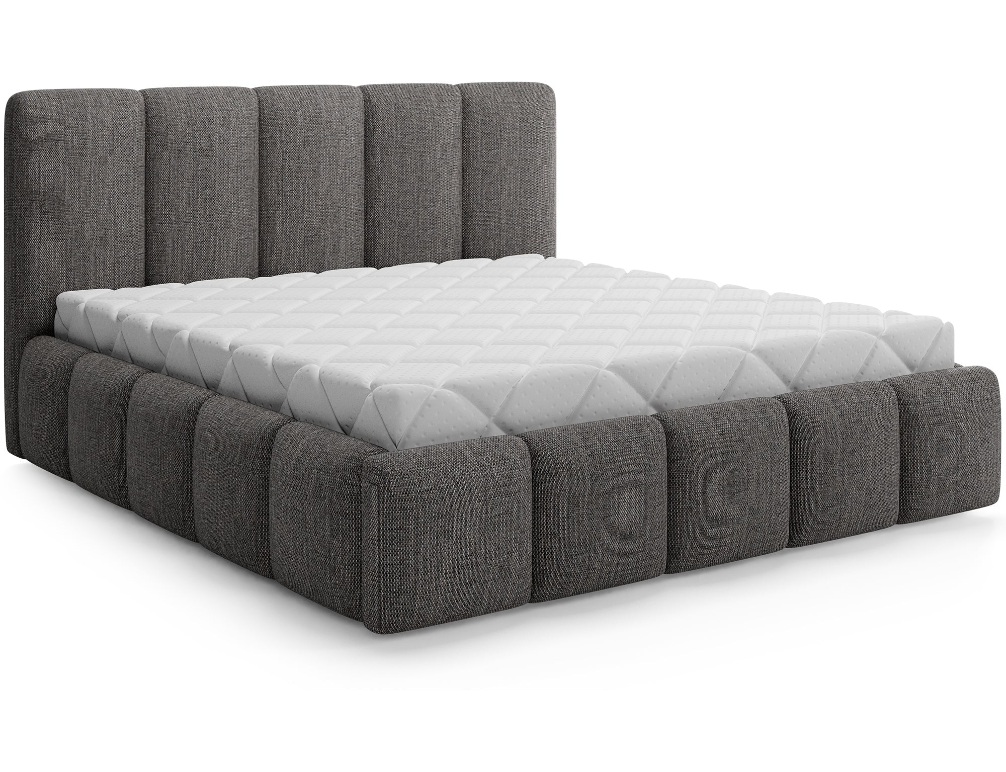 Lit coffre Fuji – design matelassé et rangement intégré