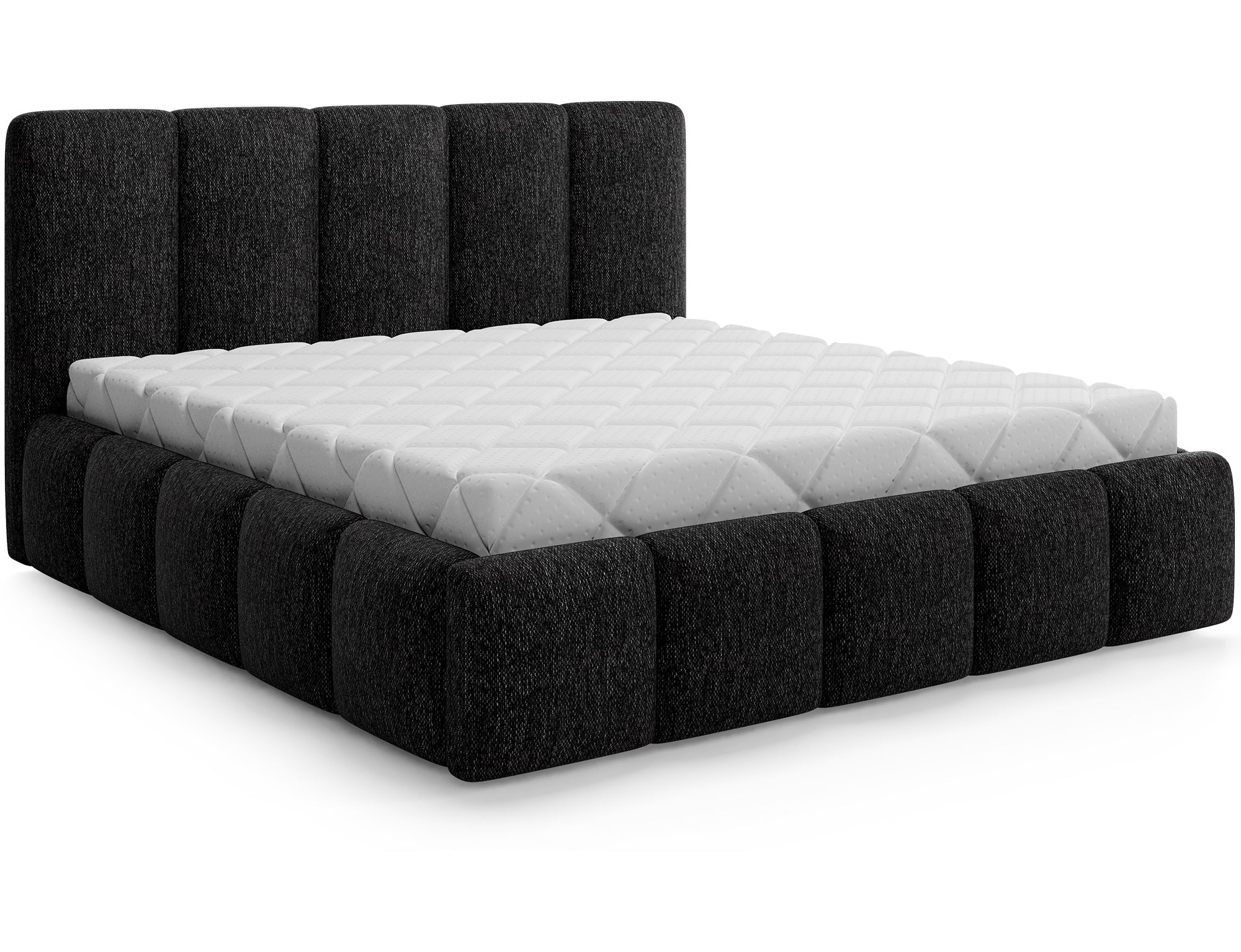 Lit coffre Fuji – design matelassé et rangement intégré