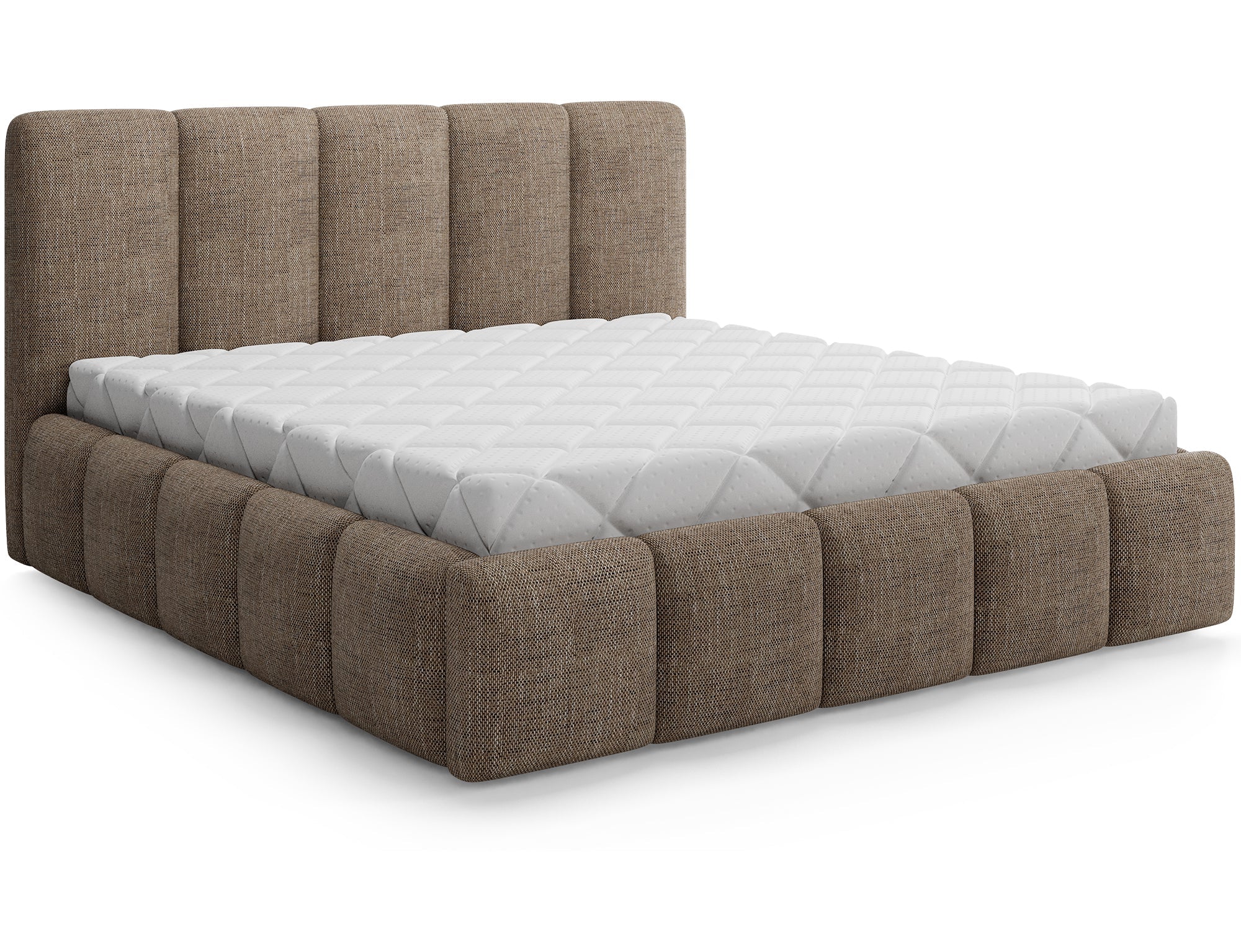 Lit coffre Fuji – design matelassé et rangement intégré
