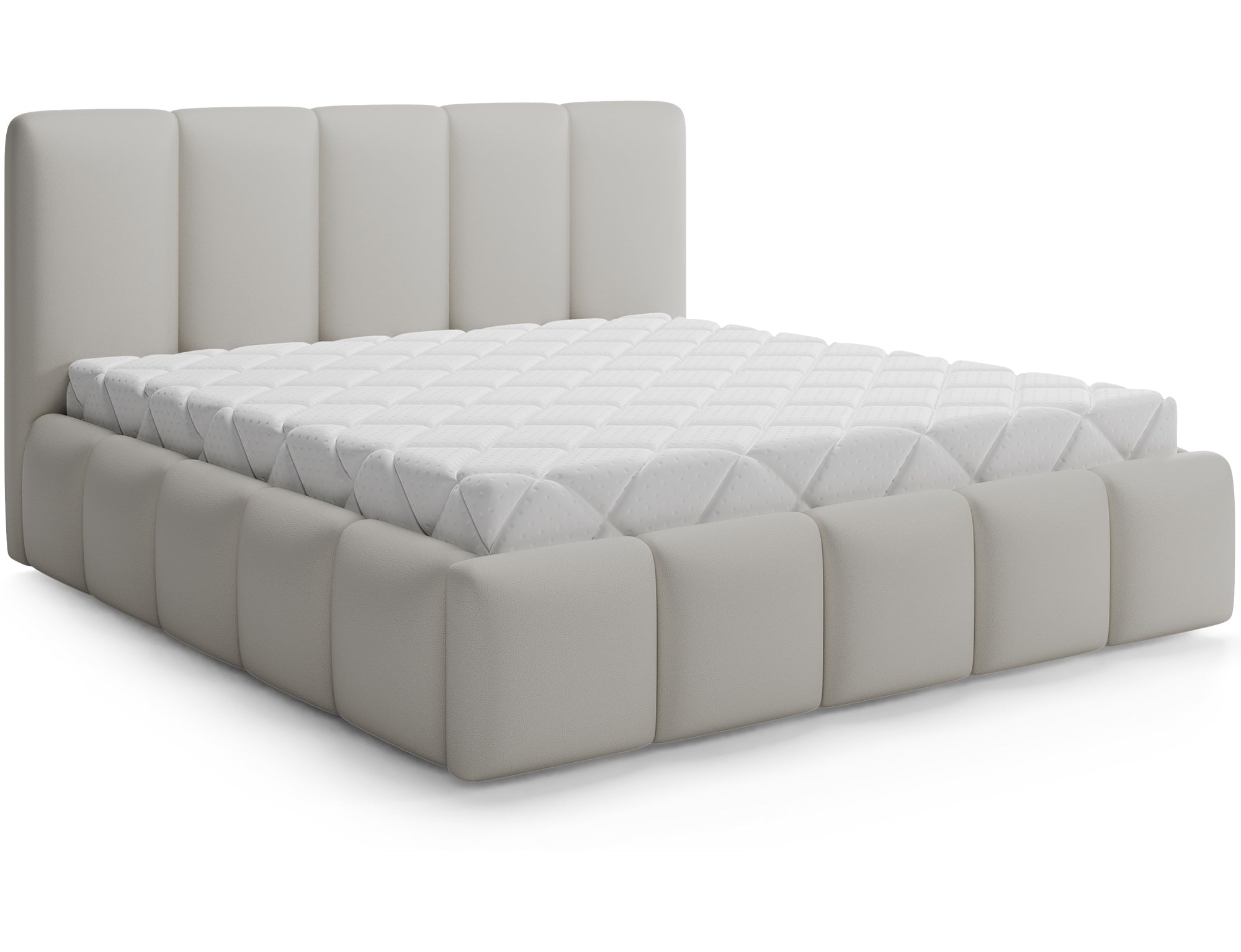 Lit coffre Fuji – design matelassé et rangement intégré