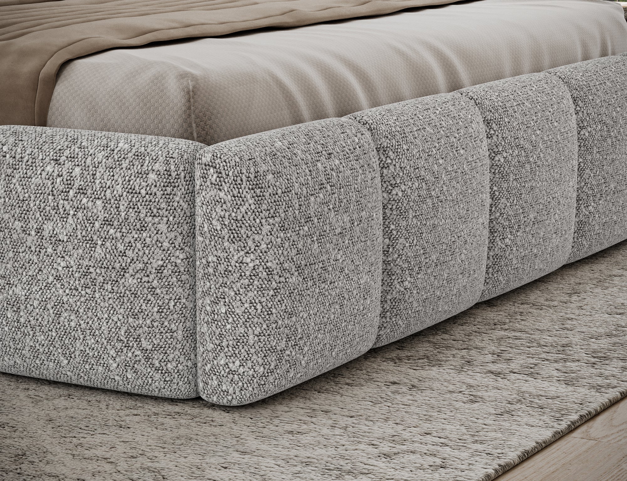 Lit coffre Fuji – design matelassé et rangement intégré