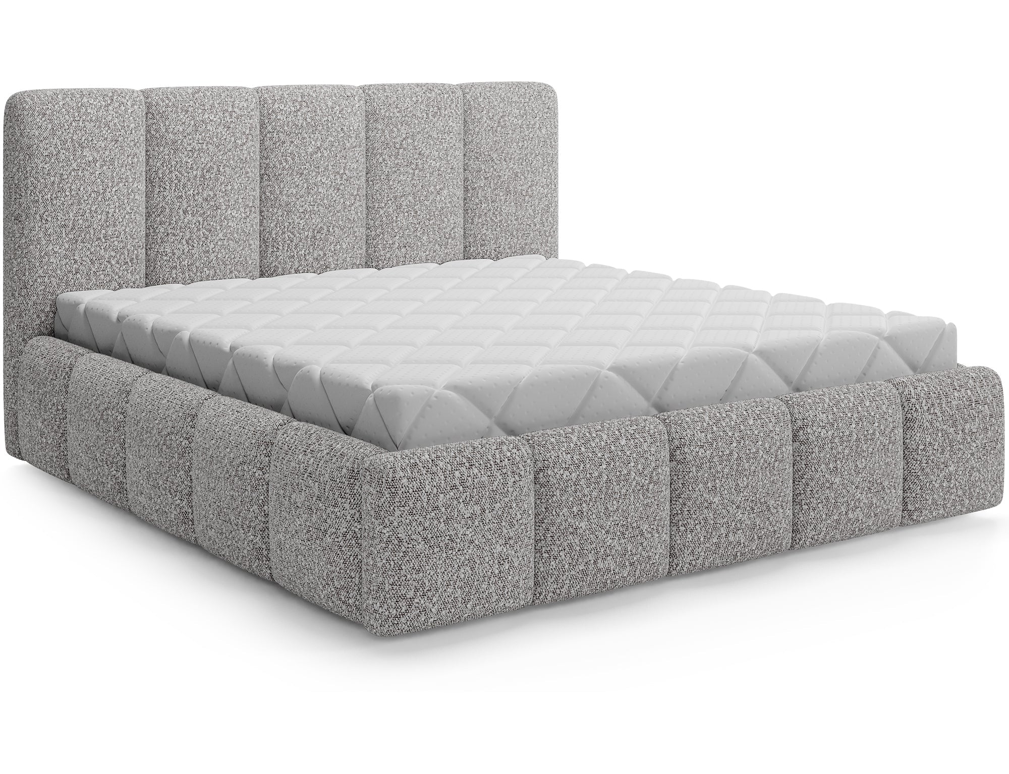 Lit coffre Fuji – design matelassé et rangement intégré