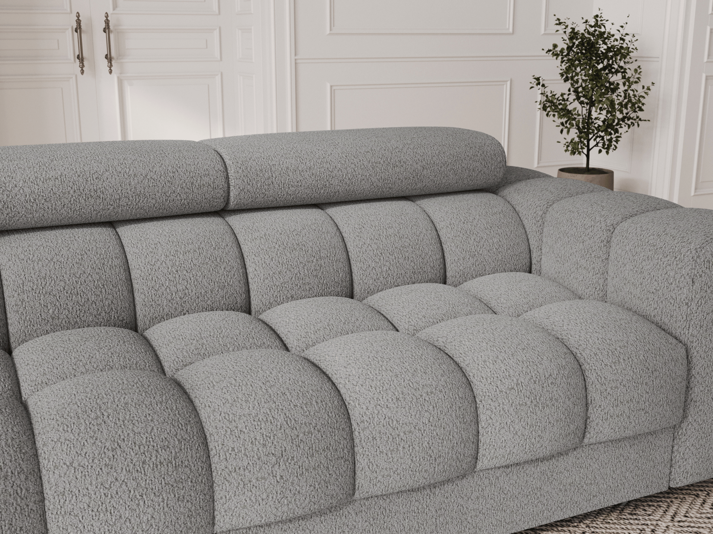 Canapé Convertible Montblanc – Banquette 3 Places avec Têtières Réglables