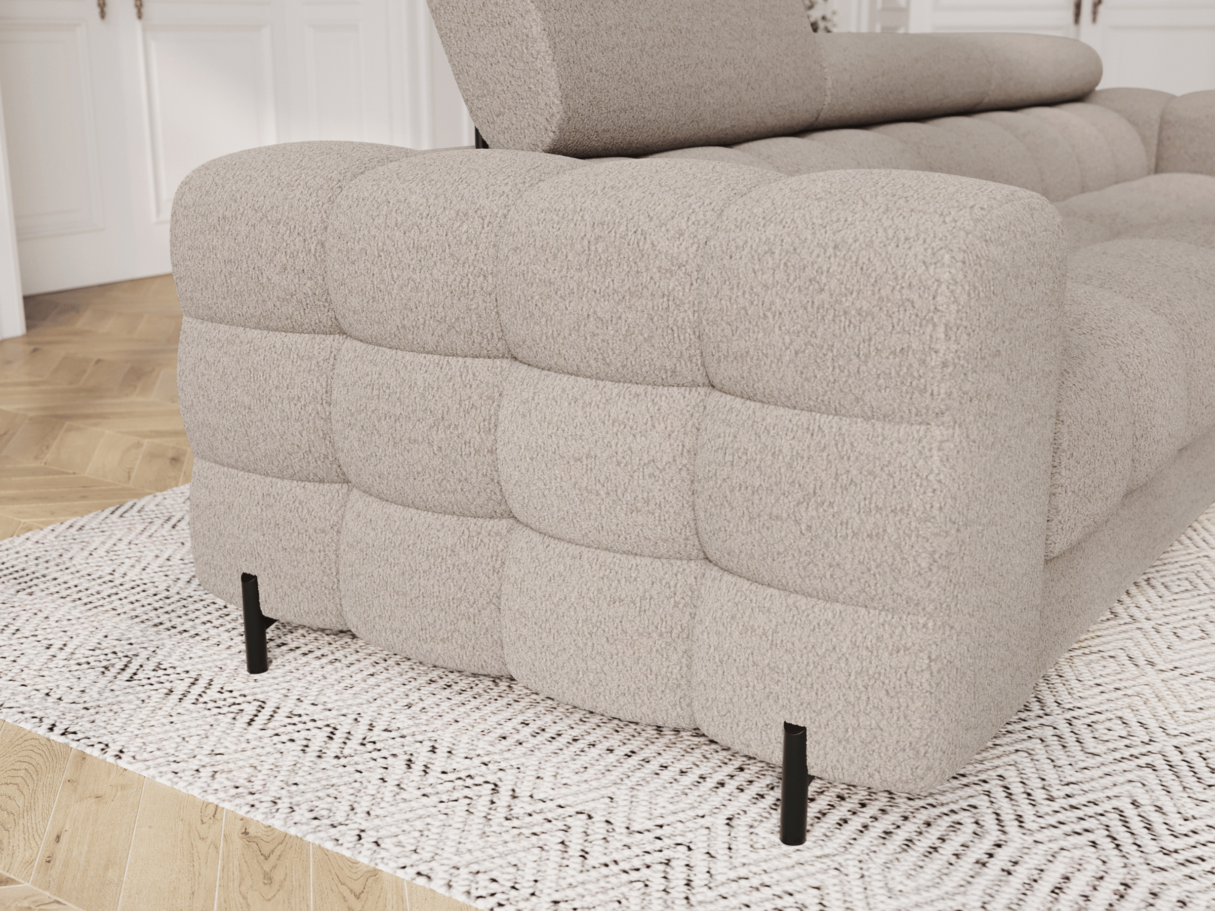 Canapé Convertible Montblanc – Banquette 3 Places avec Têtières Réglables