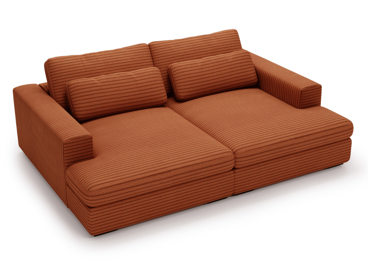 Canapé Elena – Grand Canapé assise profond en Velours Côtelé | Confort XXL & Design Moderne