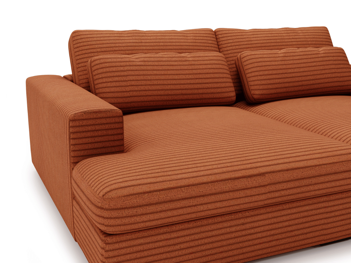 Canapé Elena – Grand Canapé assise profond en Velours Côtelé | Confort XXL & Design Moderne