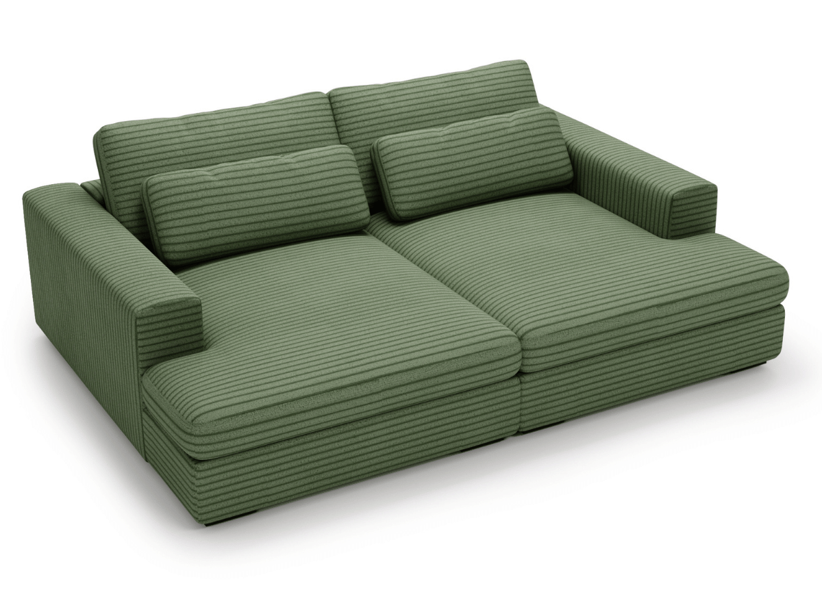 Canapé Elena – Grand Canapé assise profond en Velours Côtelé | Confort XXL & Design Moderne