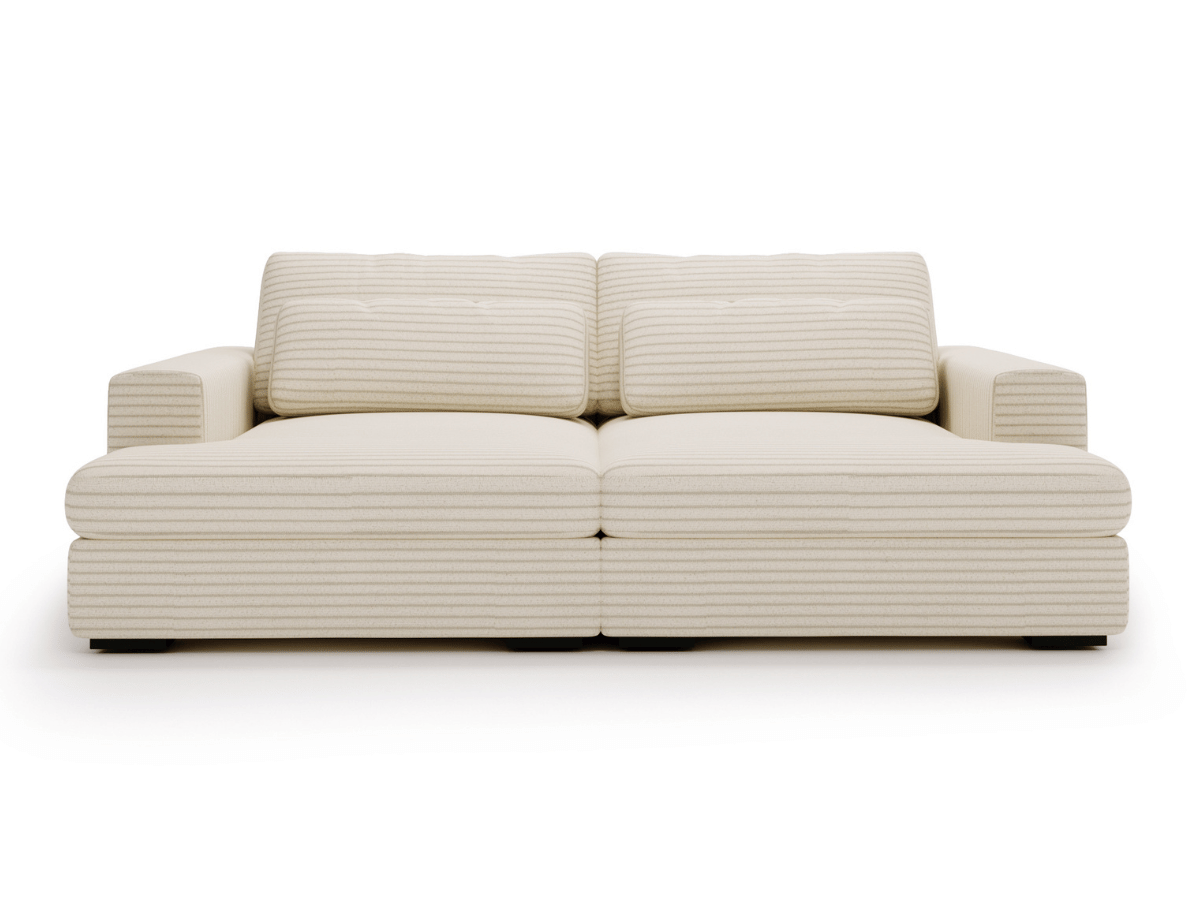Canapé Elena – Grand Canapé assise profond en Velours Côtelé | Confort XXL & Design Moderne
