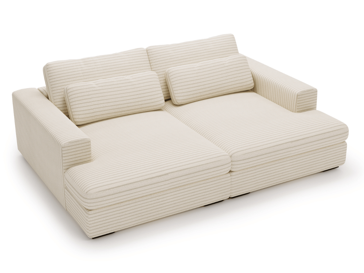 Canapé Elena – Grand Canapé assise profond en Velours Côtelé | Confort XXL & Design Moderne