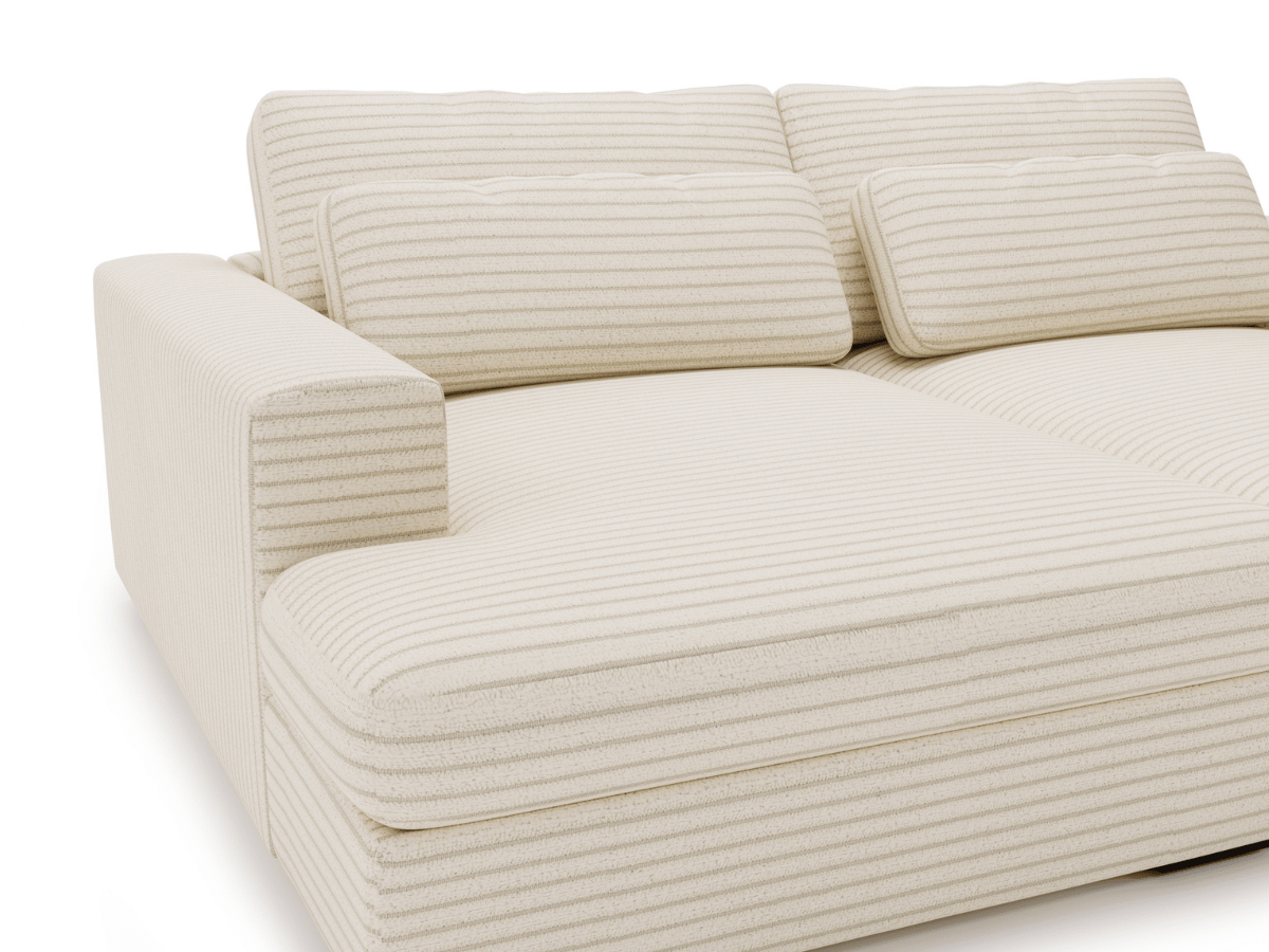 Canapé Elena – Grand Canapé assise profond en Velours Côtelé | Confort XXL & Design Moderne