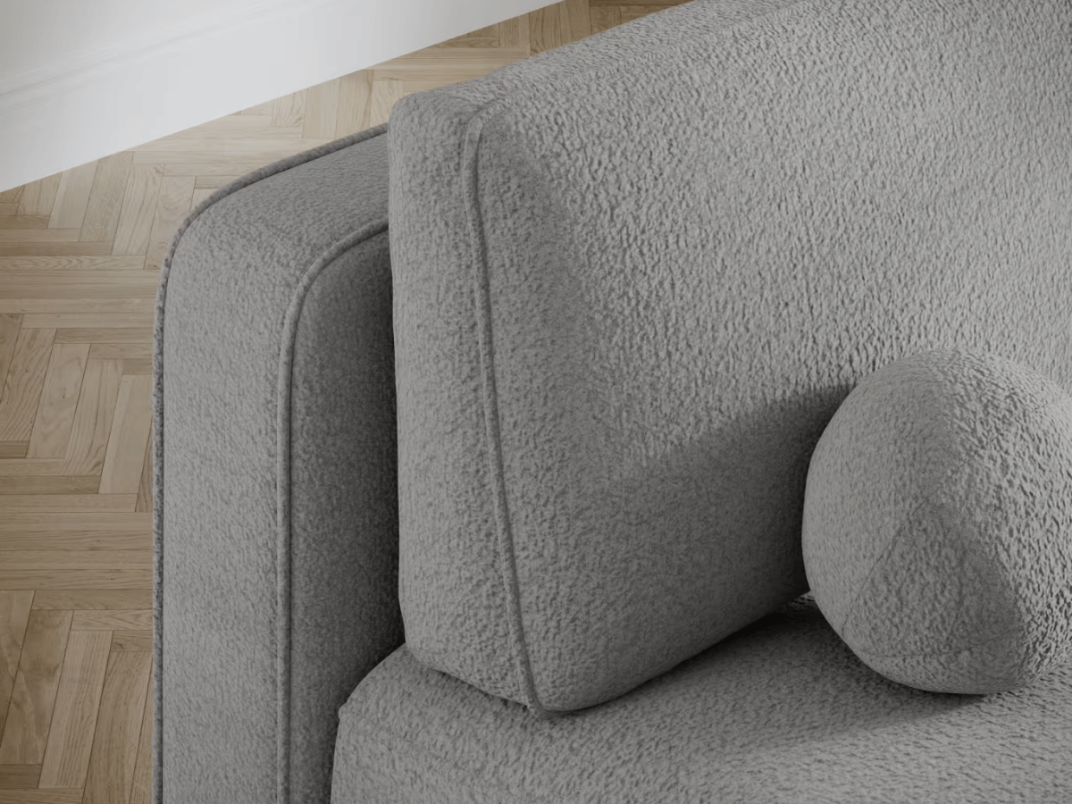 Canapé Lilana – Convertible 2 places avec coffre | Design arrondi moderne