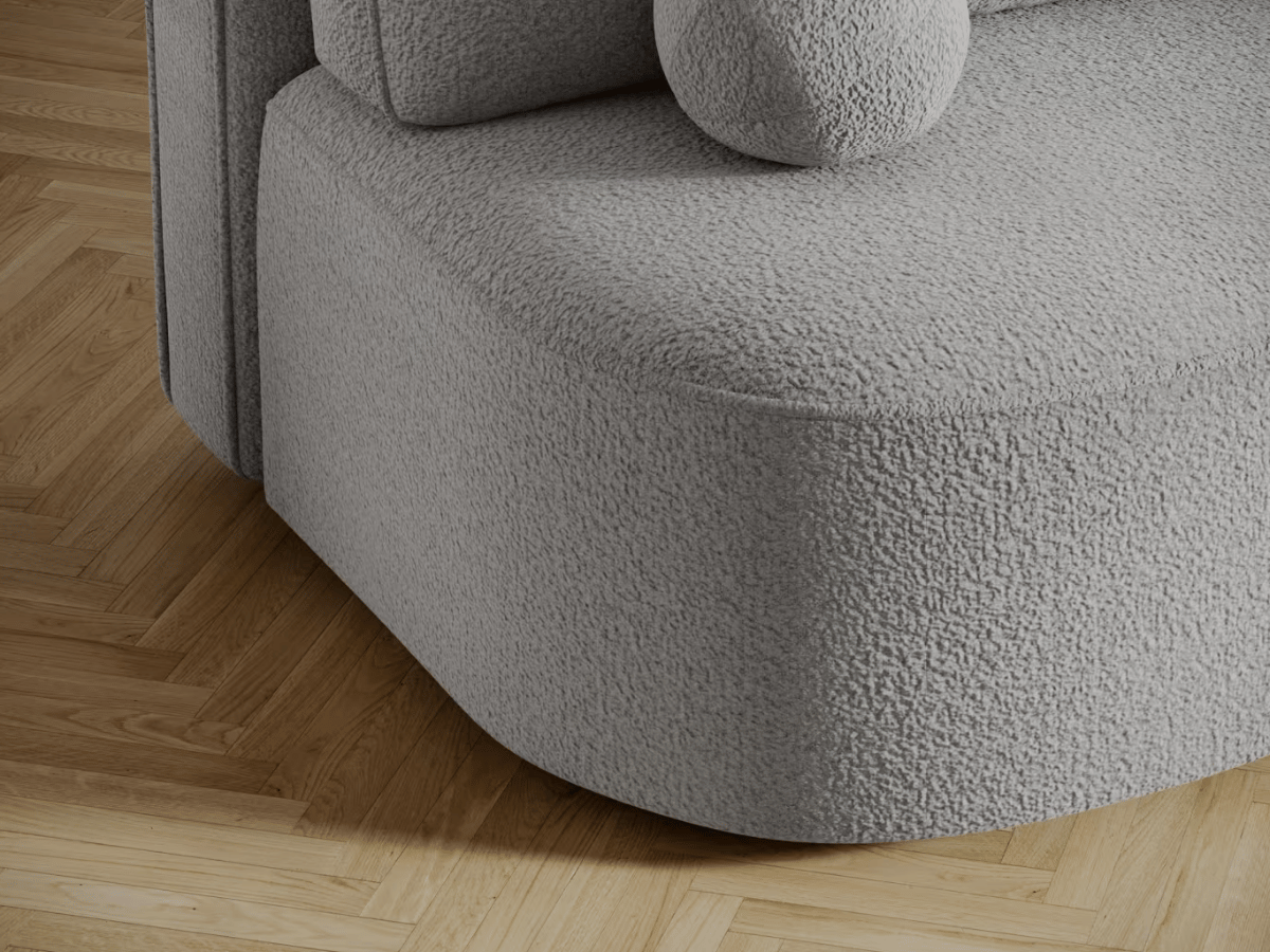Canapé Lilana – Convertible 2 places avec coffre | Design arrondi moderne