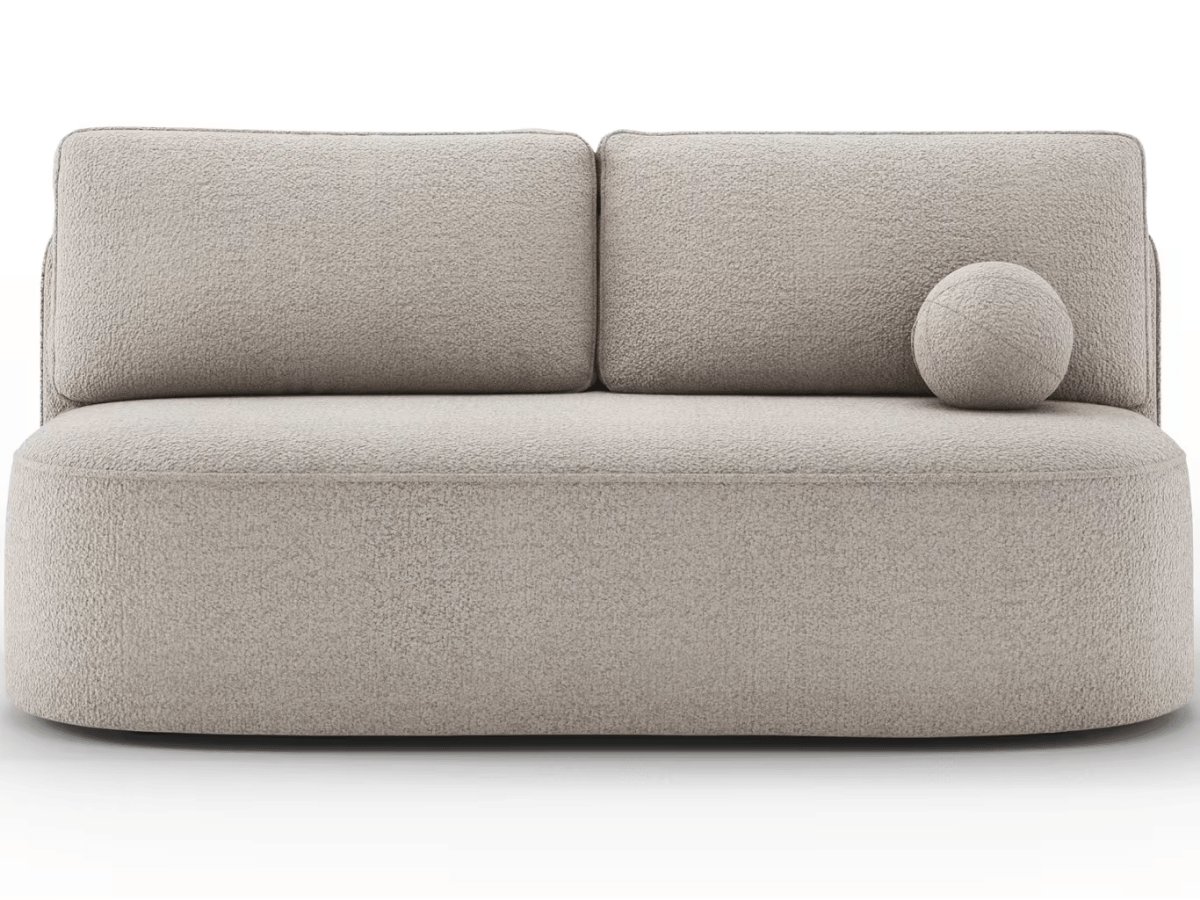Canapé Lilana – Convertible 2 places avec coffre | Design arrondi moderne