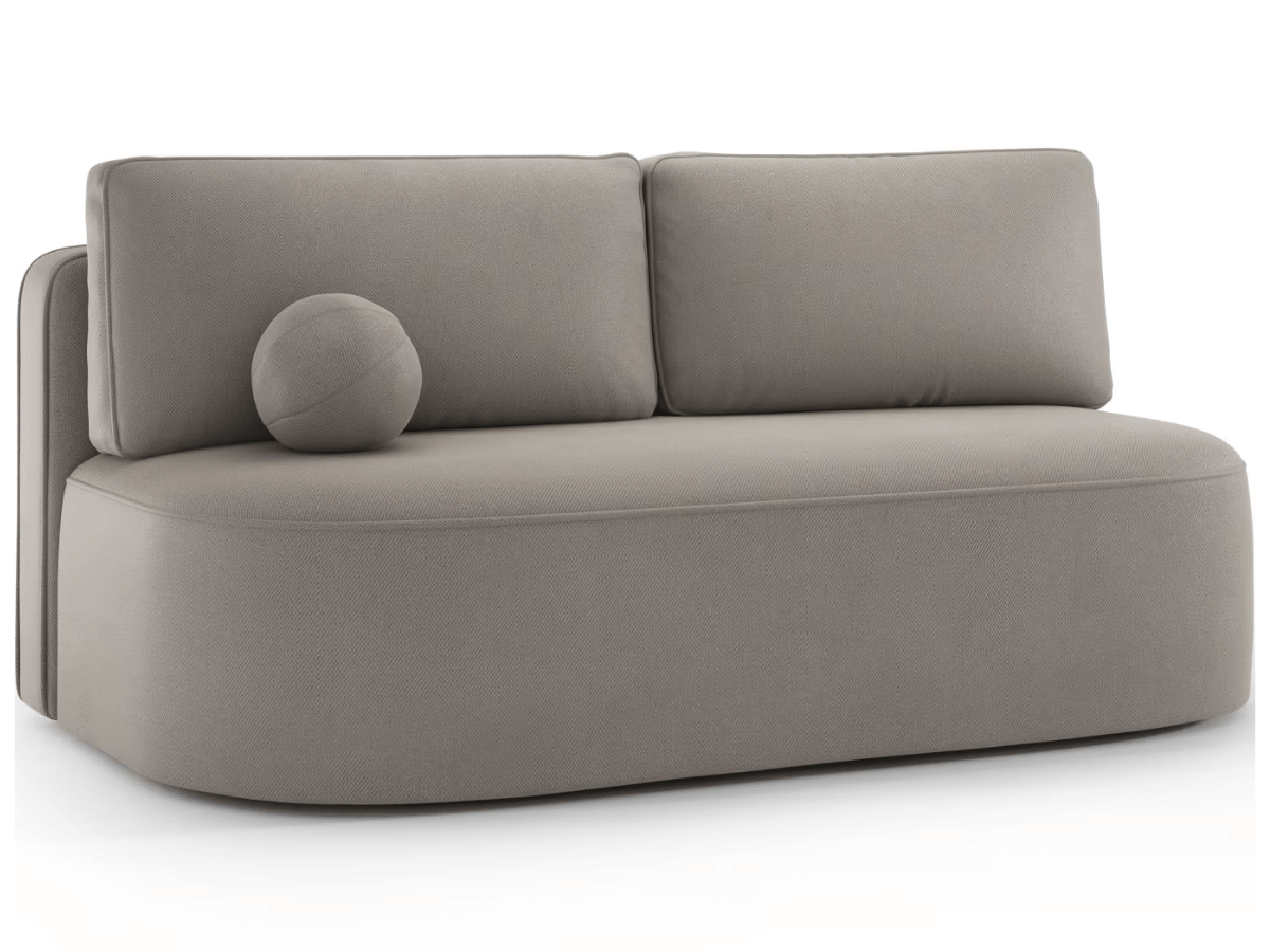 Canapé Lilana – Convertible 2 places avec coffre | Design arrondi moderne