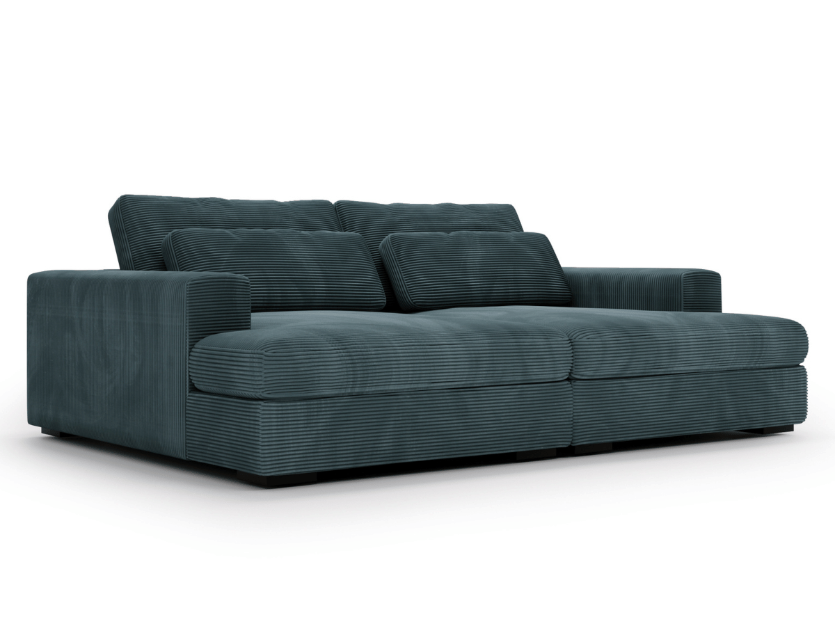 Canapé Elena – Grand Canapé assise profond en Velours Côtelé | Confort XXL & Design Moderne