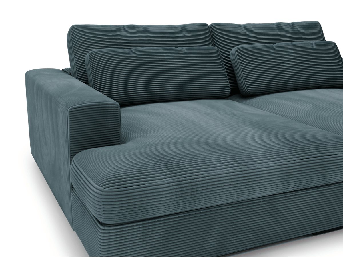 Canapé Elena – Grand Canapé assise profond en Velours Côtelé | Confort XXL & Design Moderne