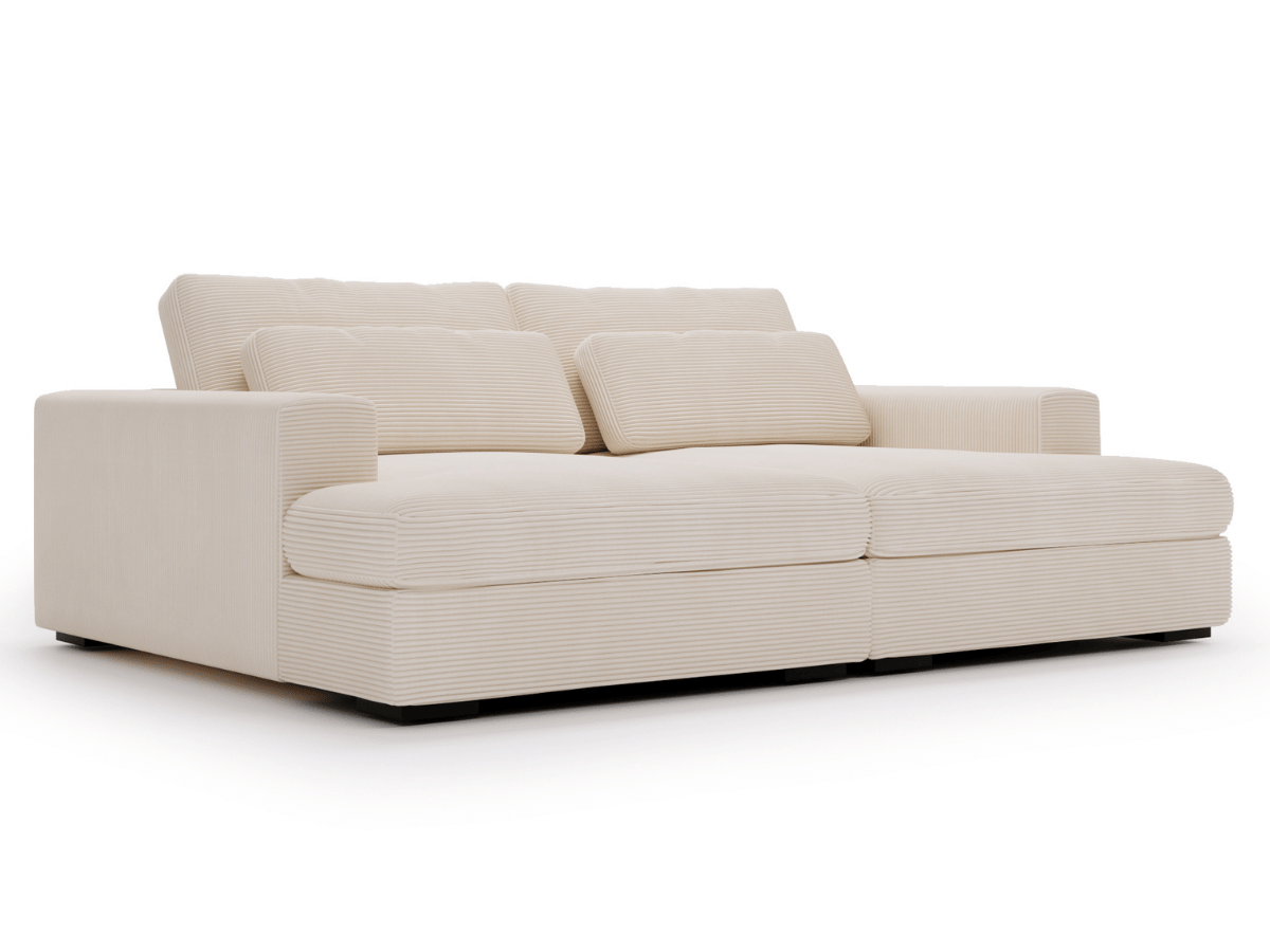 Canapé Elena – Grand Canapé assise profond en Velours Côtelé | Confort XXL & Design Moderne