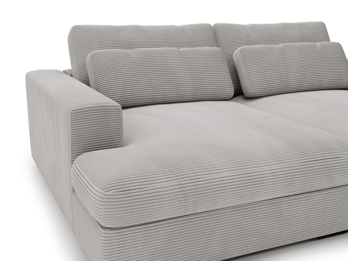 Canapé Elena – Grand Canapé assise profond en Velours Côtelé | Confort XXL & Design Moderne