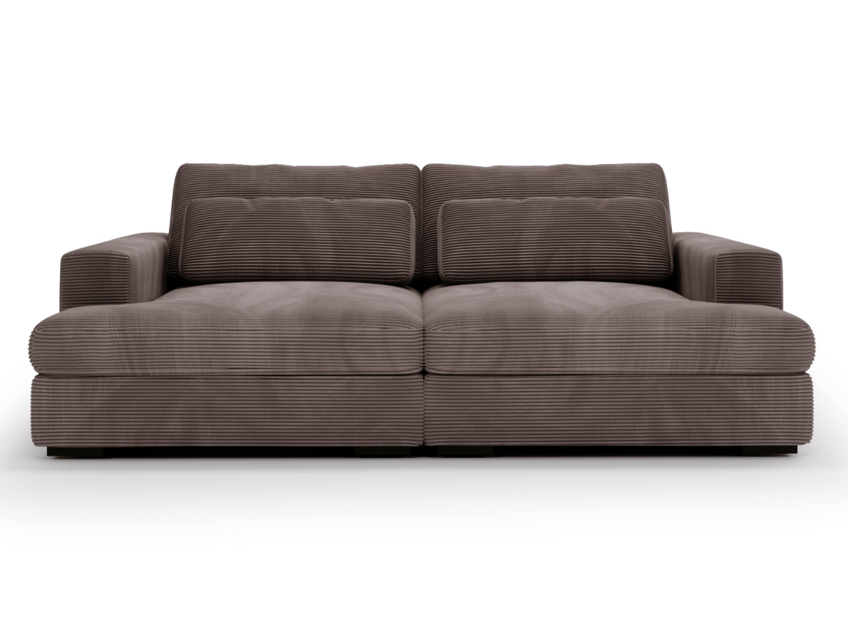 Canapé Elena – Grand Canapé assise profond en Velours Côtelé | Confort XXL & Design Moderne