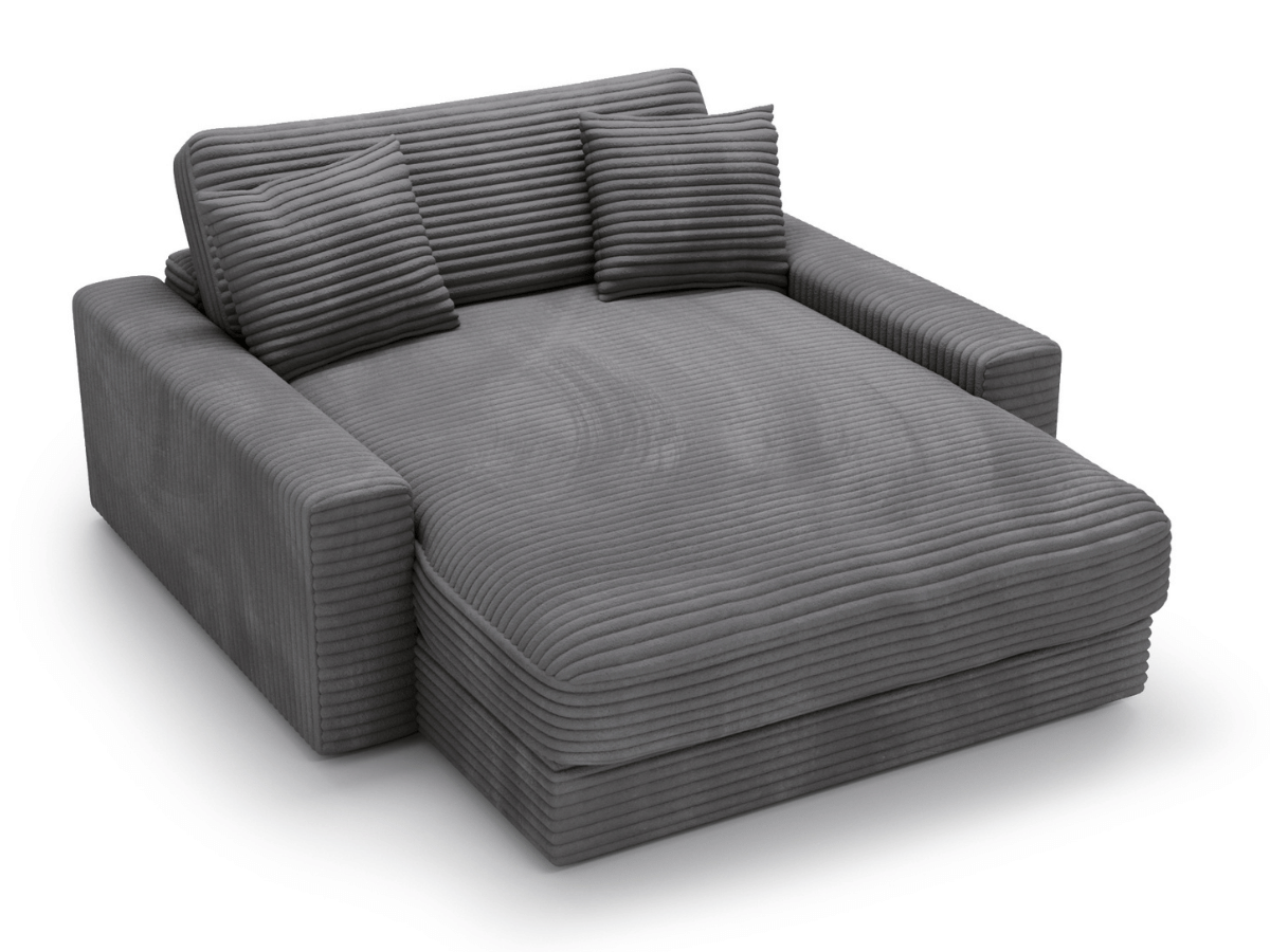Fauteuil Elena – Grand Fauteuil 160 cm en Velours Côtelé | Confort XXL