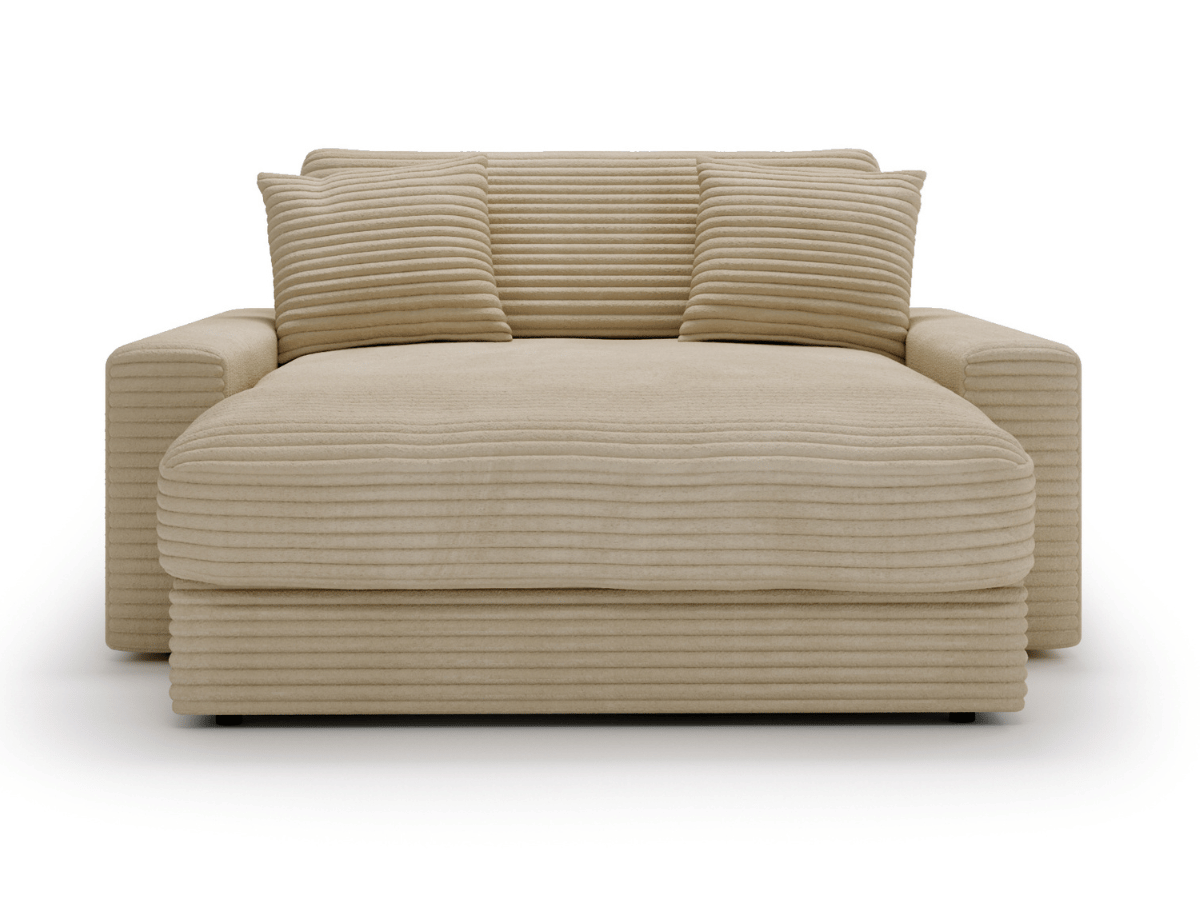 Fauteuil Elena – Grand Fauteuil 160 cm en Velours Côtelé | Confort XXL