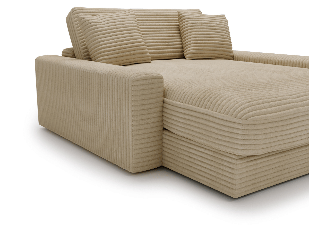 Fauteuil Elena – Grand Fauteuil 160 cm en Velours Côtelé | Confort XXL