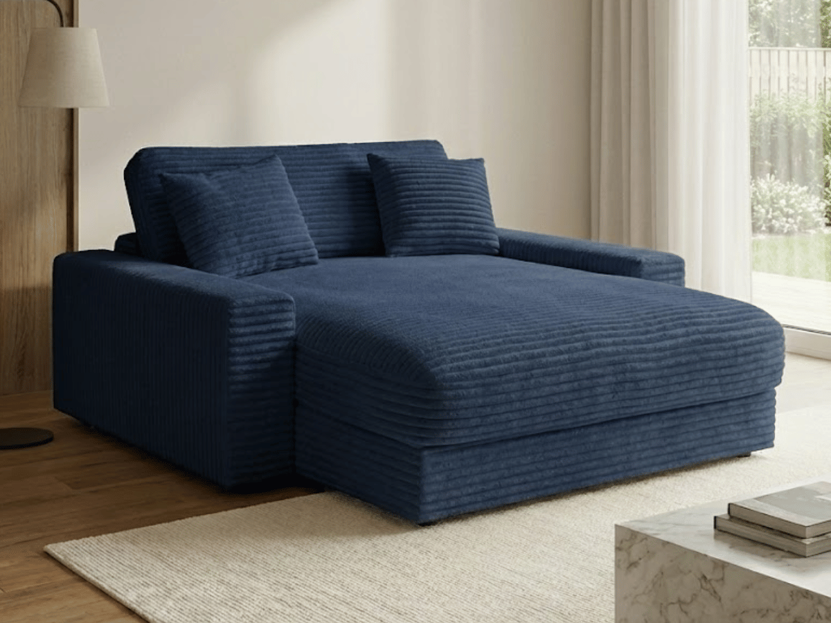 Fauteuil Elena – Grand Fauteuil 160 cm en Velours Côtelé | Confort XXL