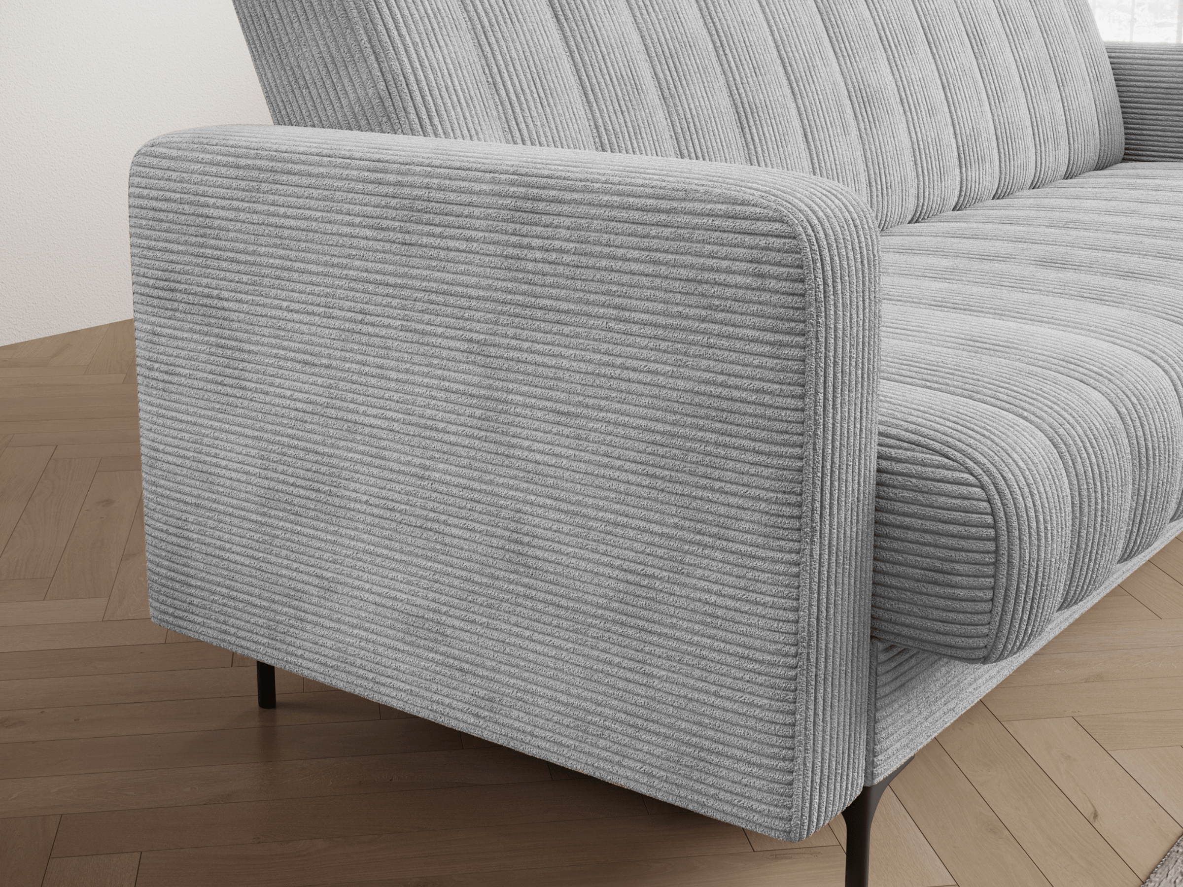 Canapé-lit FUJI – Convertible avec coffre de rangement, assise capitonnée et mécanisme Click-Clack