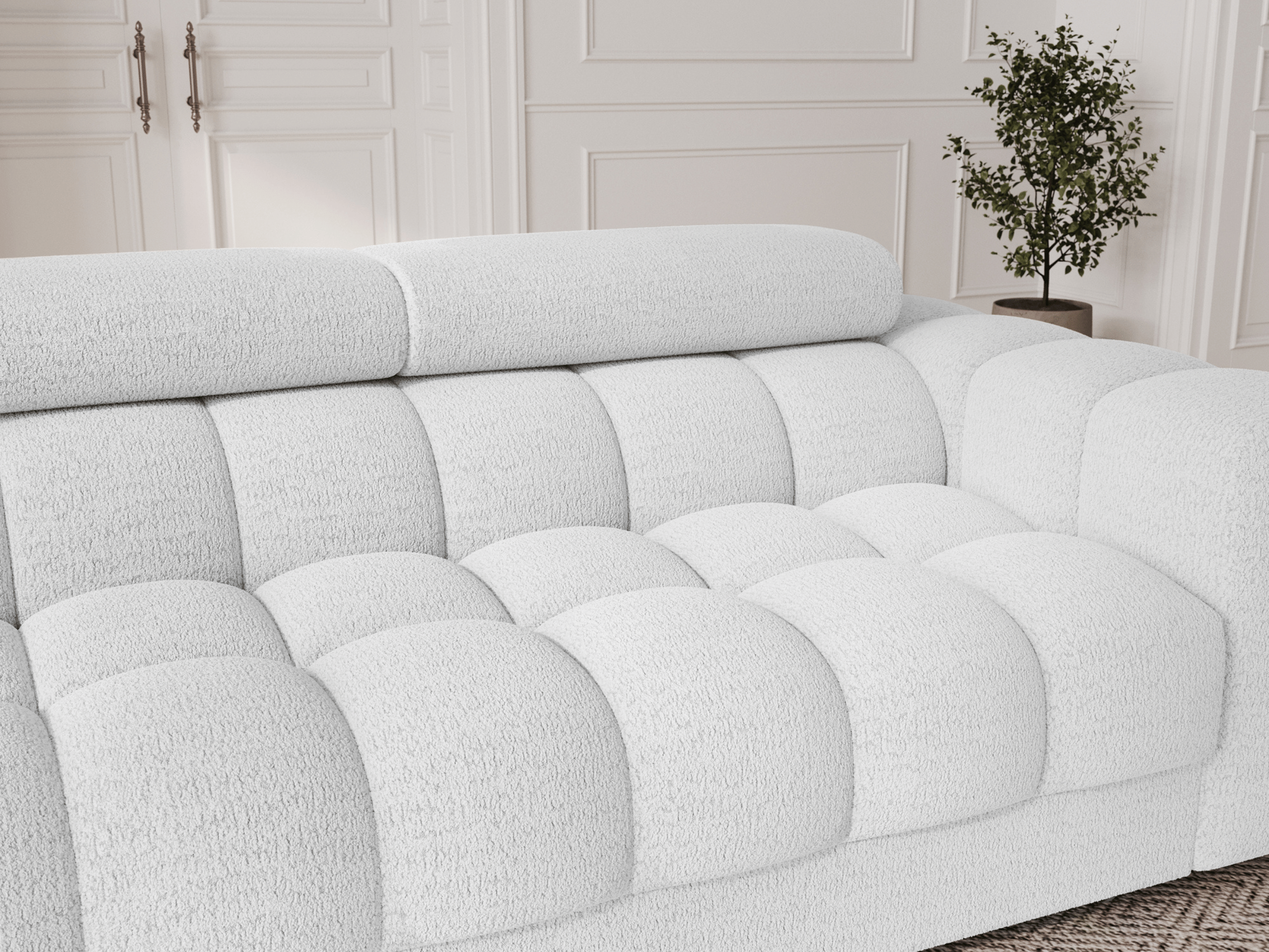 Canapé Convertible Montblanc – Banquette 3 Places avec Têtières Réglables
