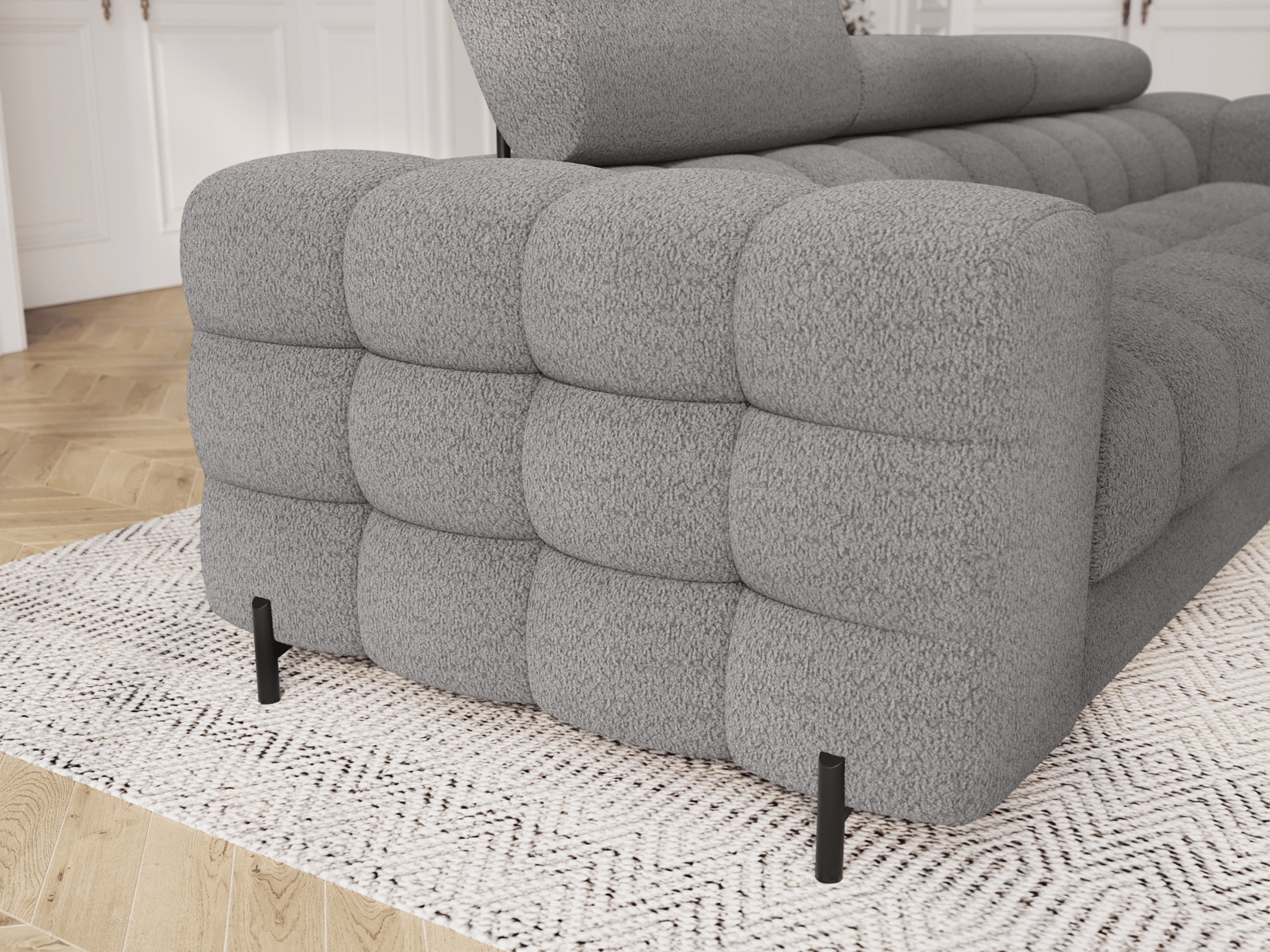 Canapé Convertible Montblanc – Banquette 3 Places avec Têtières Réglables