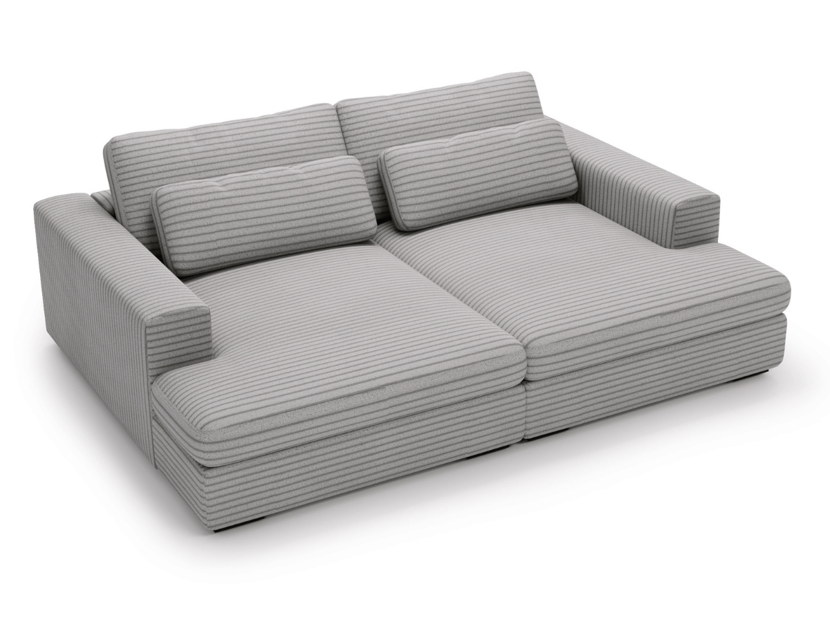 Canapé Elena – Grand Canapé assise profond en Velours Côtelé  | Confort XXL & Design Moderne