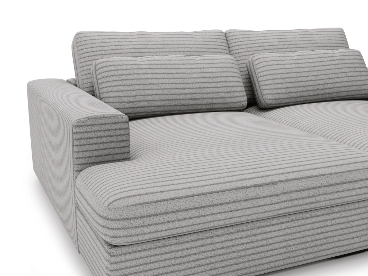 Canapé Elena – Grand Canapé assise profond en Velours Côtelé  | Confort XXL & Design Moderne