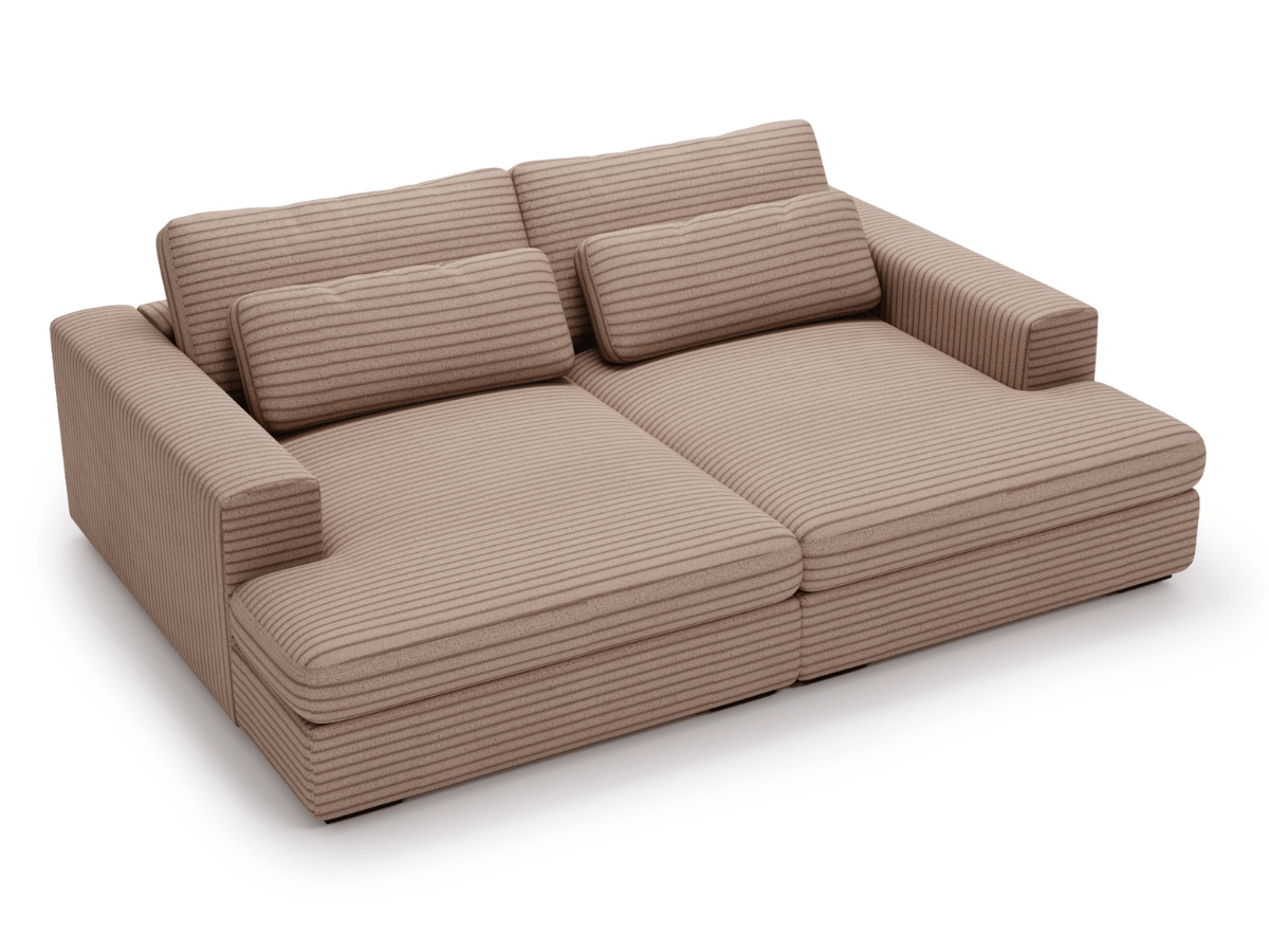 Canapé Elena – Grand Canapé assise profond en Velours Côtelé  | Confort XXL & Design Moderne