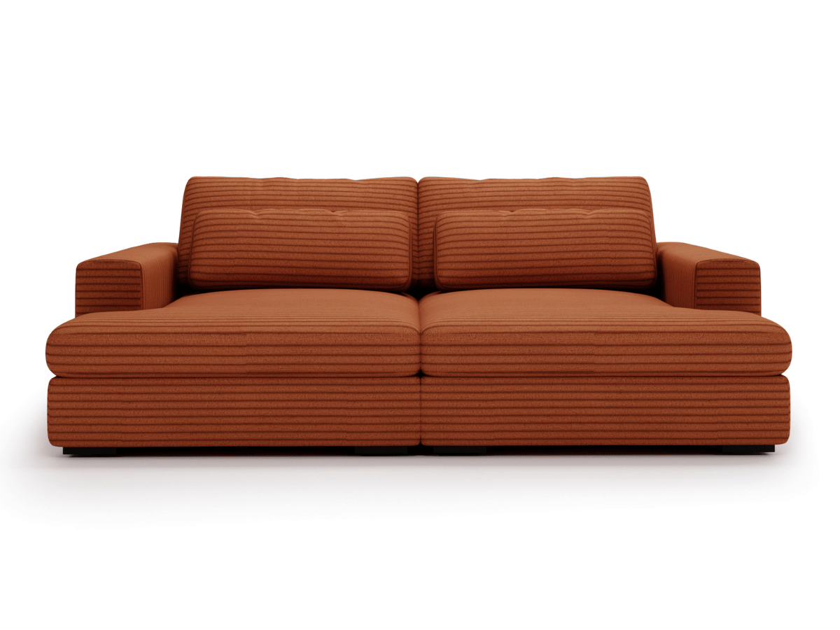 Canapé Elena – Grand Canapé assise profond en Velours Côtelé  | Confort XXL & Design Moderne