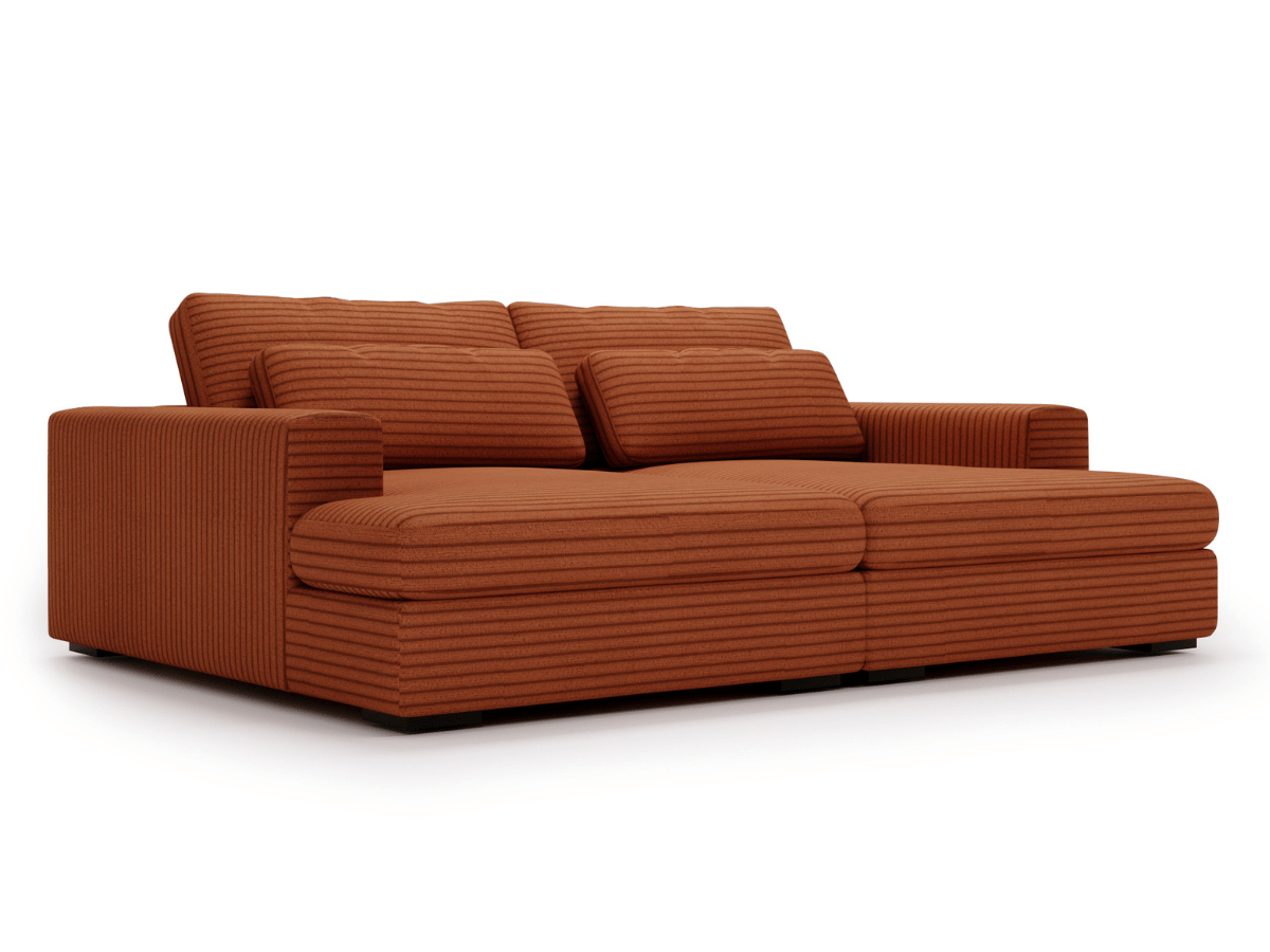 Canapé Elena – Grand Canapé assise profond en Velours Côtelé  | Confort XXL & Design Moderne