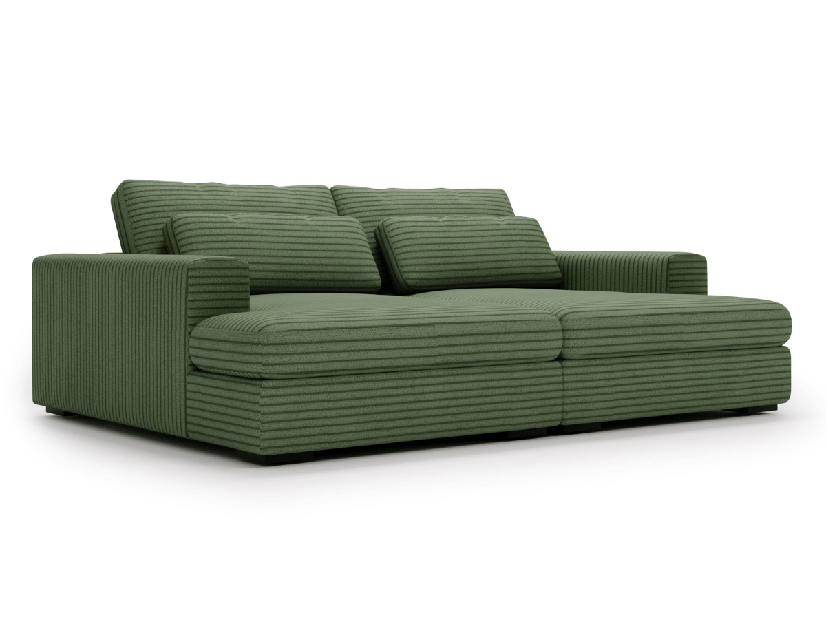 Canapé Elena – Grand Canapé assise profond en Velours Côtelé  | Confort XXL & Design Moderne