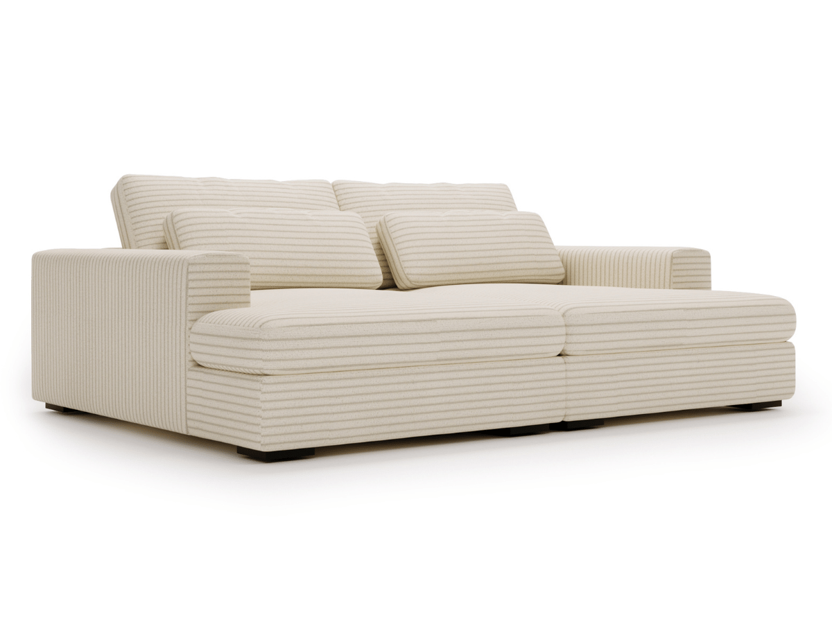 Canapé Elena – Grand Canapé assise profond en Velours Côtelé  | Confort XXL & Design Moderne