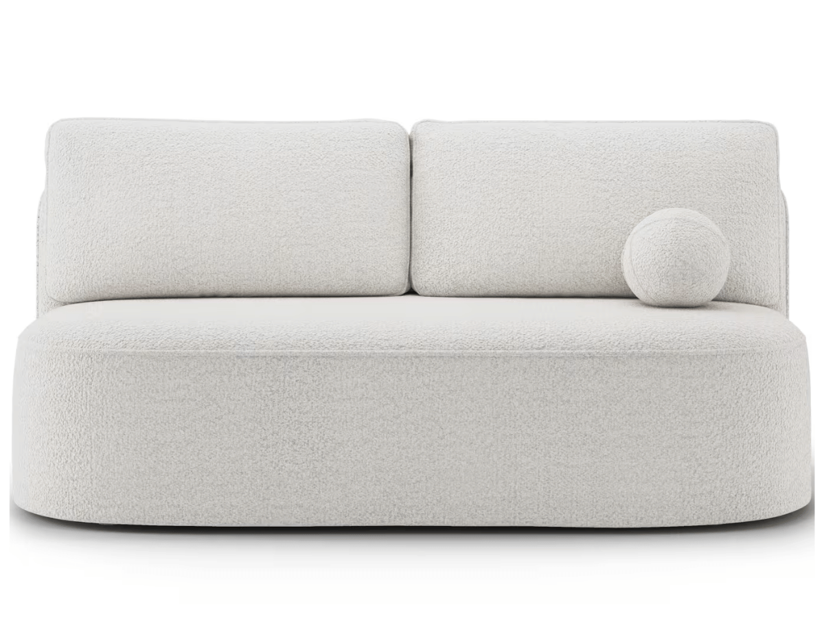Canapé Lilana – Convertible 2 places avec coffre | Design arrondi moderne