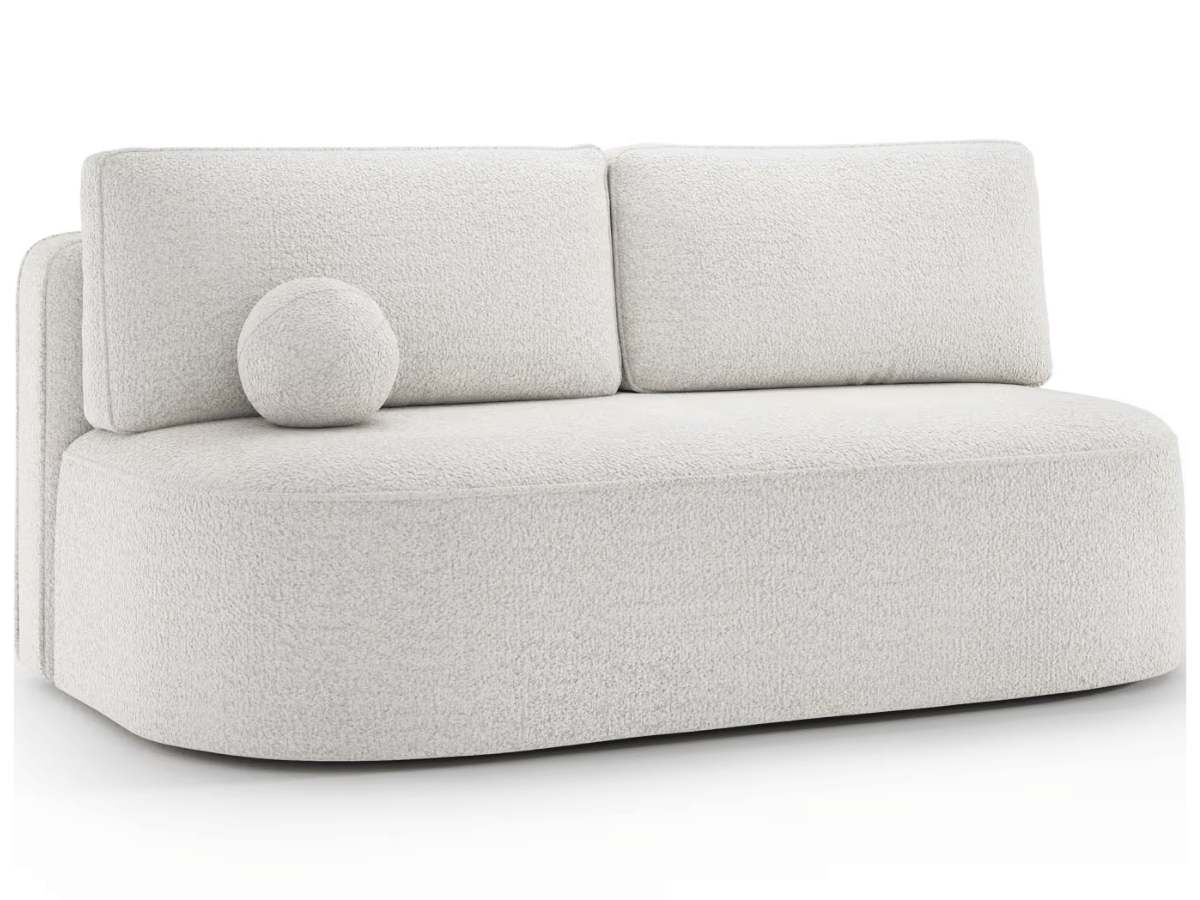 Canapé Lilana – Convertible 2 places avec coffre | Design arrondi moderne
