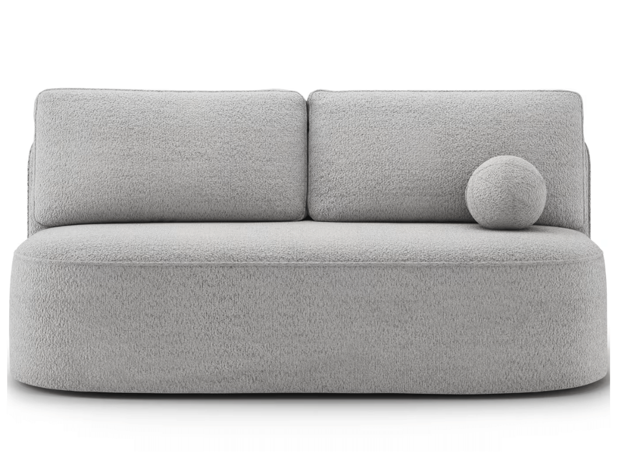 Canapé Lilana – Convertible 2 places avec coffre | Design arrondi moderne