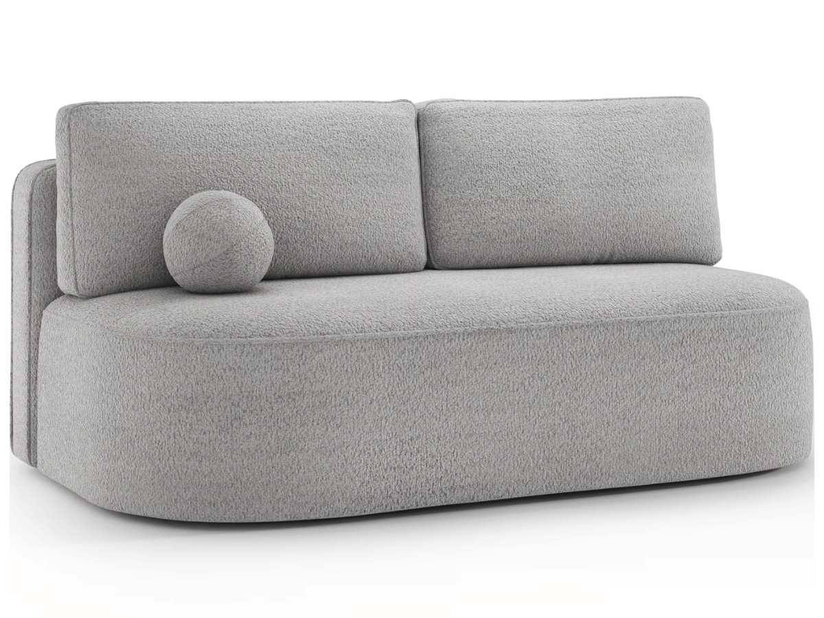 Canapé Lilana – Convertible 2 places avec coffre | Design arrondi moderne