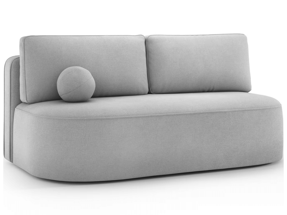 Canapé Lilana – Convertible 2 places avec coffre | Design arrondi moderne