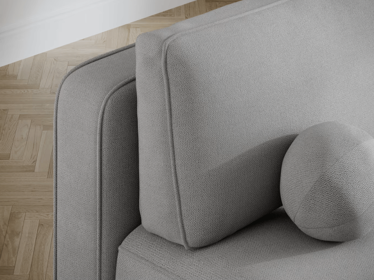 Canapé Lilana – Convertible 2 places avec coffre | Design arrondi moderne
