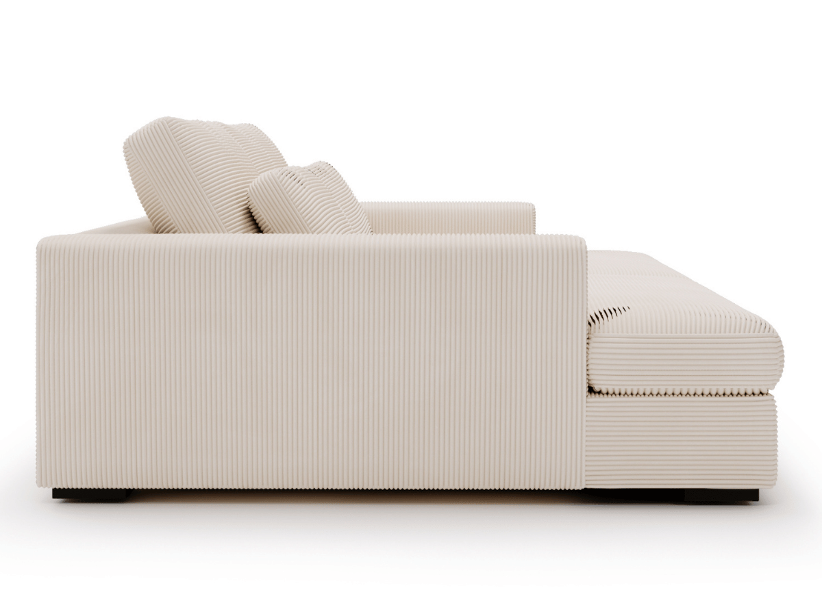 Canapé Elena – Grand Canapé assise profond en Velours Côtelé  | Confort XXL & Design Moderne