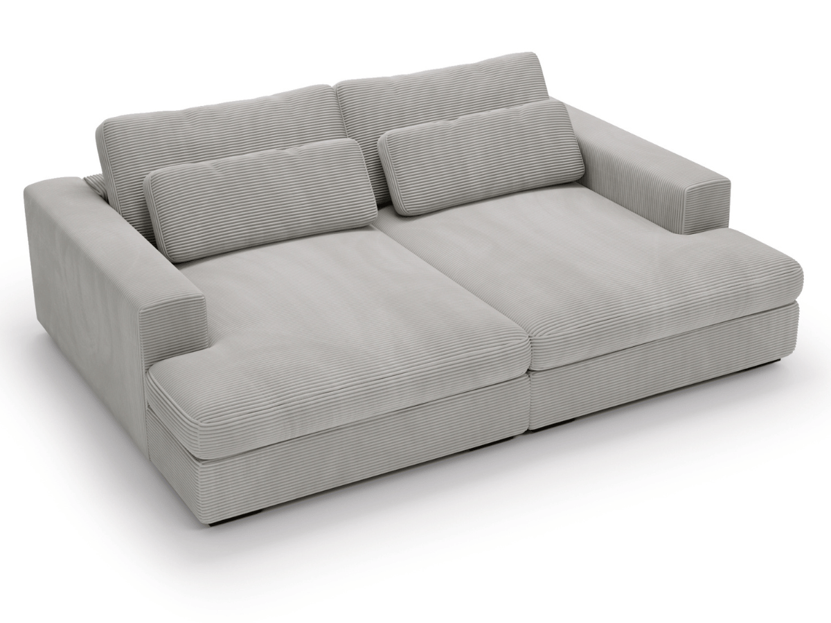 Canapé Elena – Grand Canapé assise profond en Velours Côtelé  | Confort XXL & Design Moderne