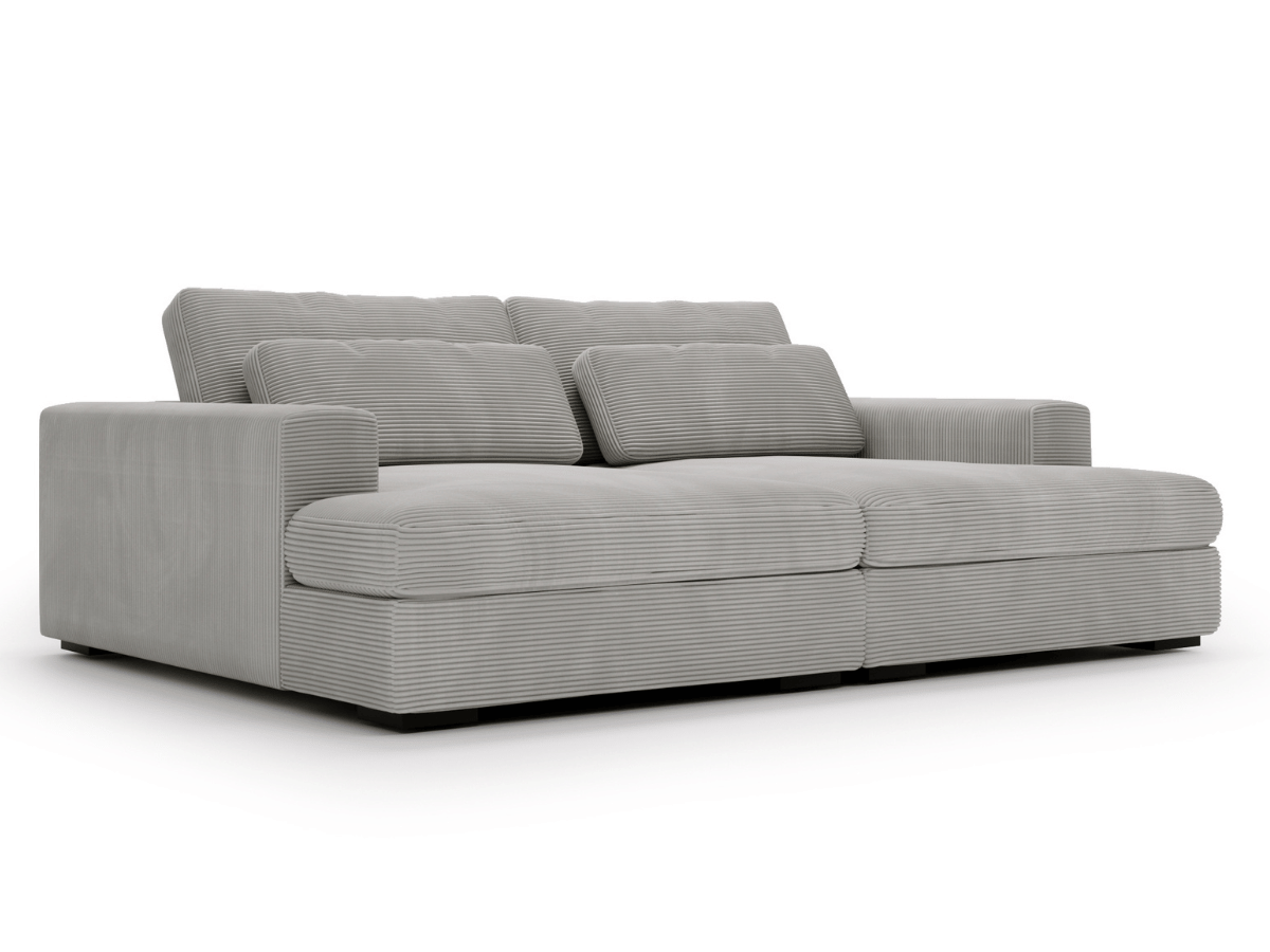 Canapé Elena – Grand Canapé assise profond en Velours Côtelé  | Confort XXL & Design Moderne