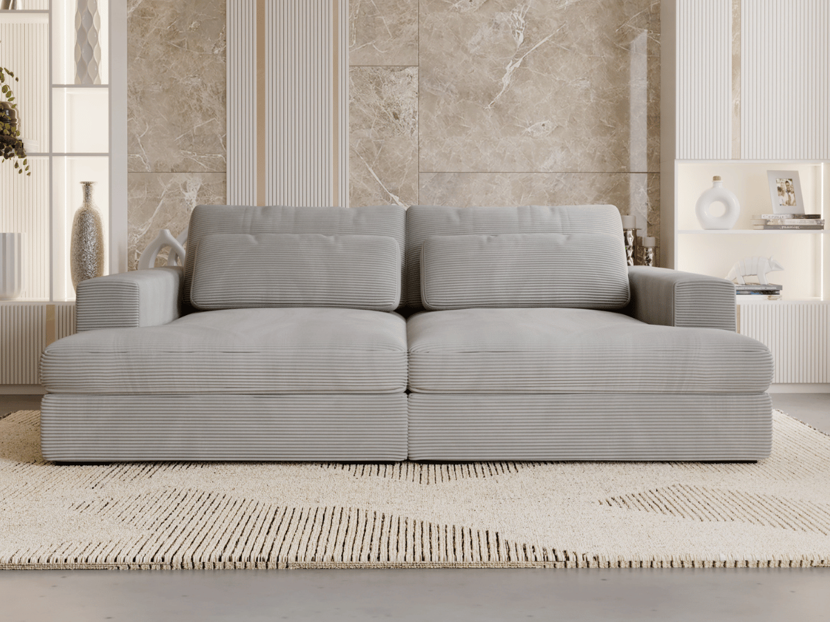 Canapé Elena – Grand Canapé assise profond en Velours Côtelé  | Confort XXL & Design Moderne