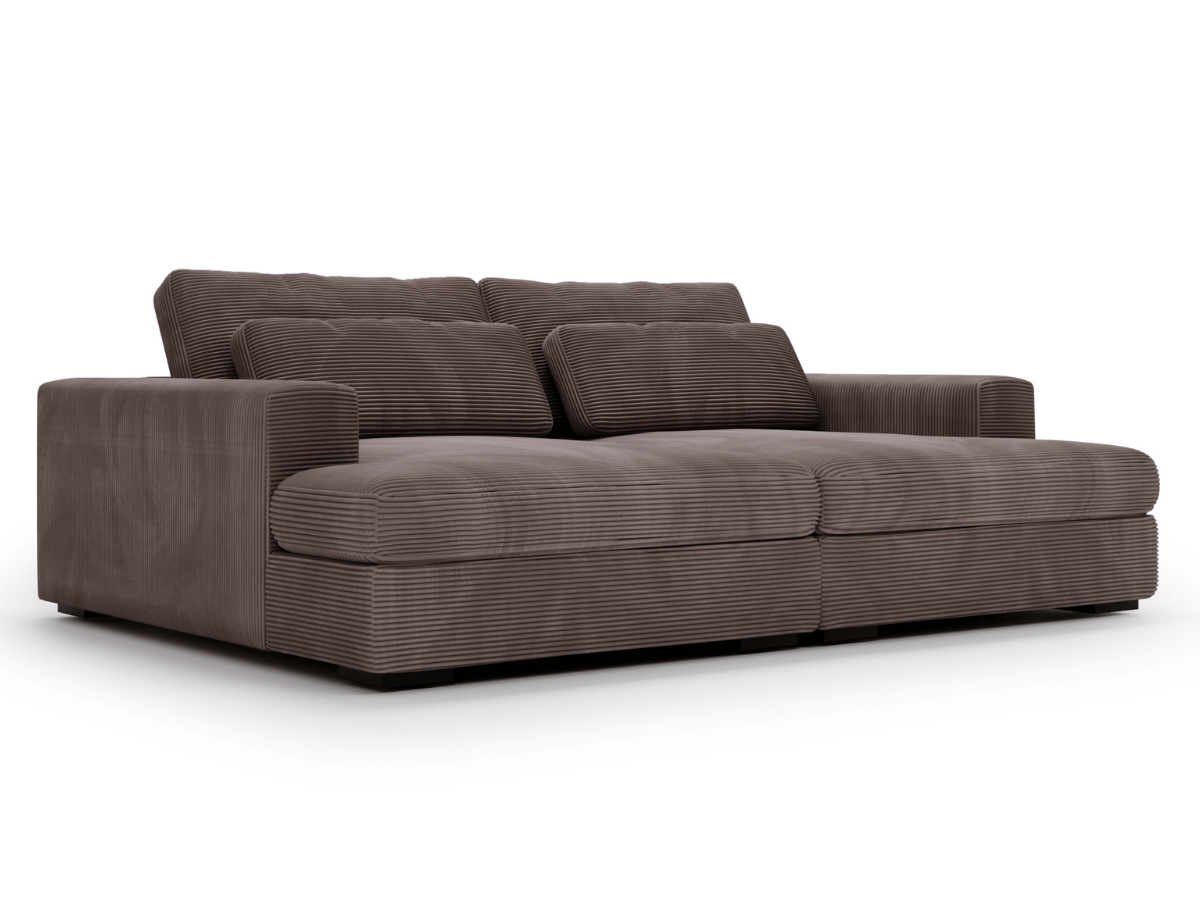 Canapé Elena – Grand Canapé assise profond en Velours Côtelé  | Confort XXL & Design Moderne