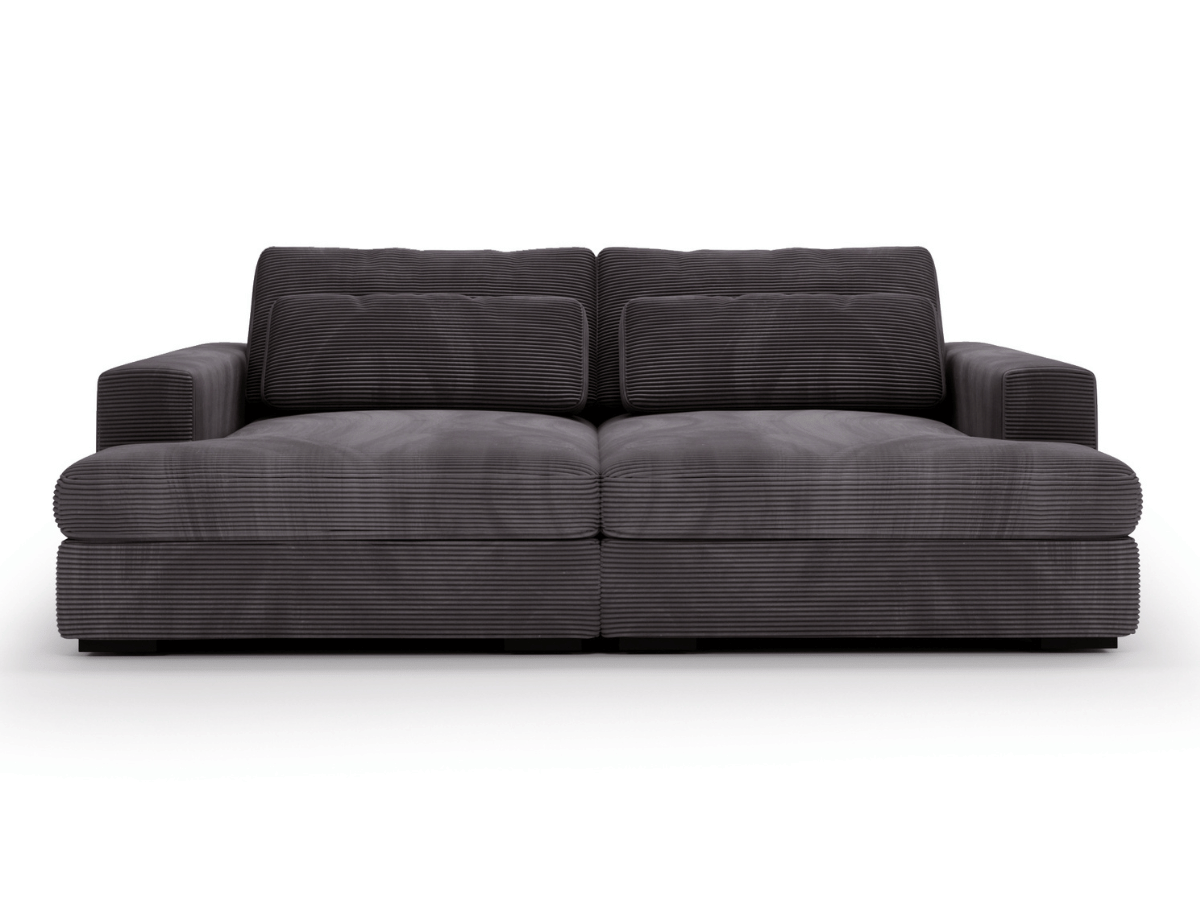 Canapé Elena – Grand Canapé assise profond en Velours Côtelé  | Confort XXL & Design Moderne