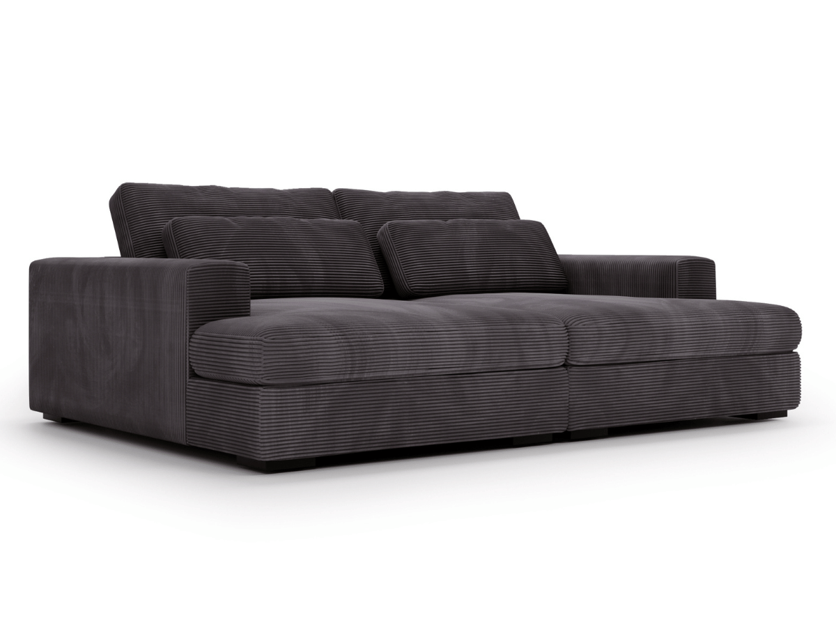 Canapé Elena – Grand Canapé assise profond en Velours Côtelé  | Confort XXL & Design Moderne